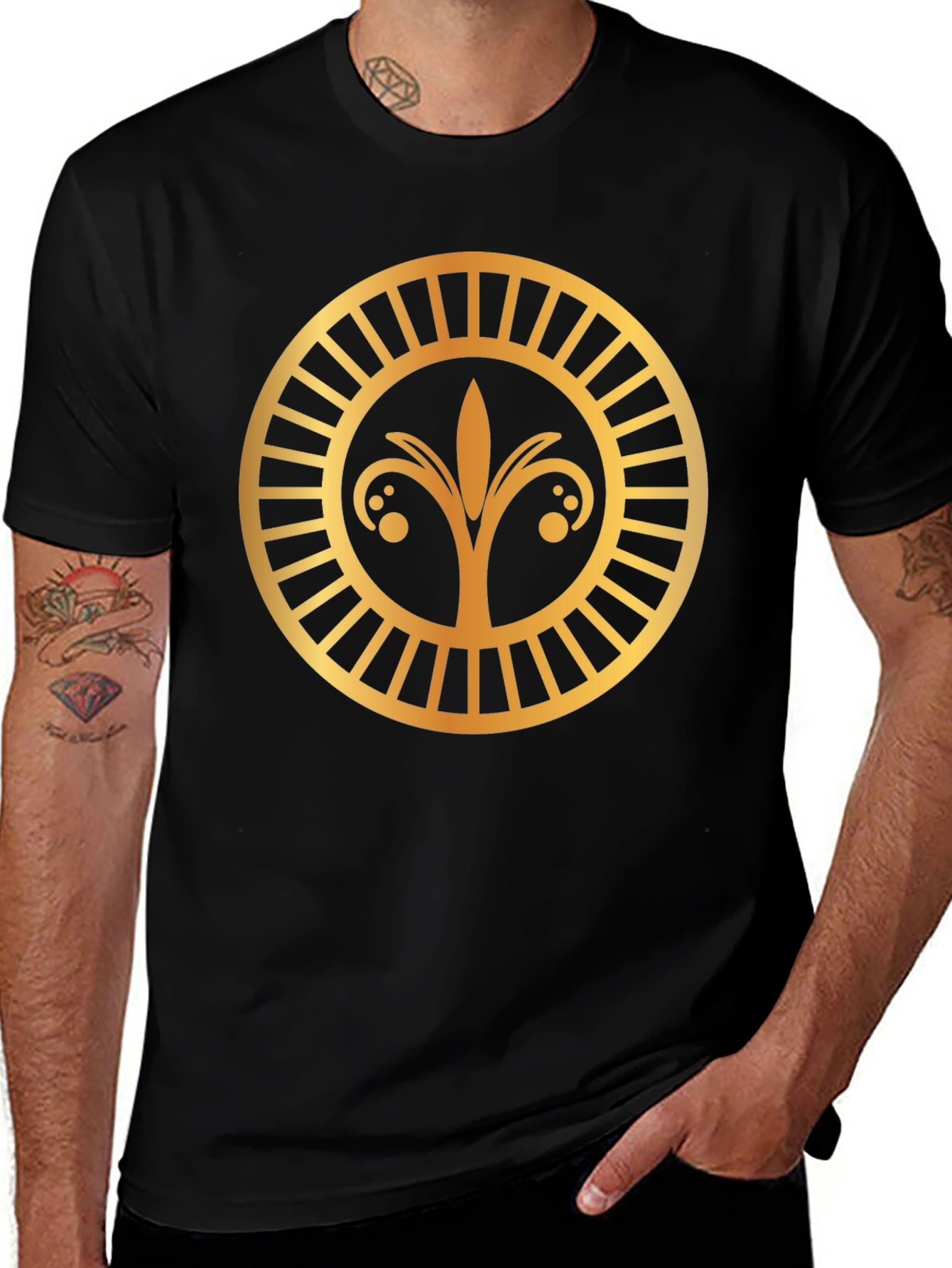 Golden Emblem Black T-Shirt