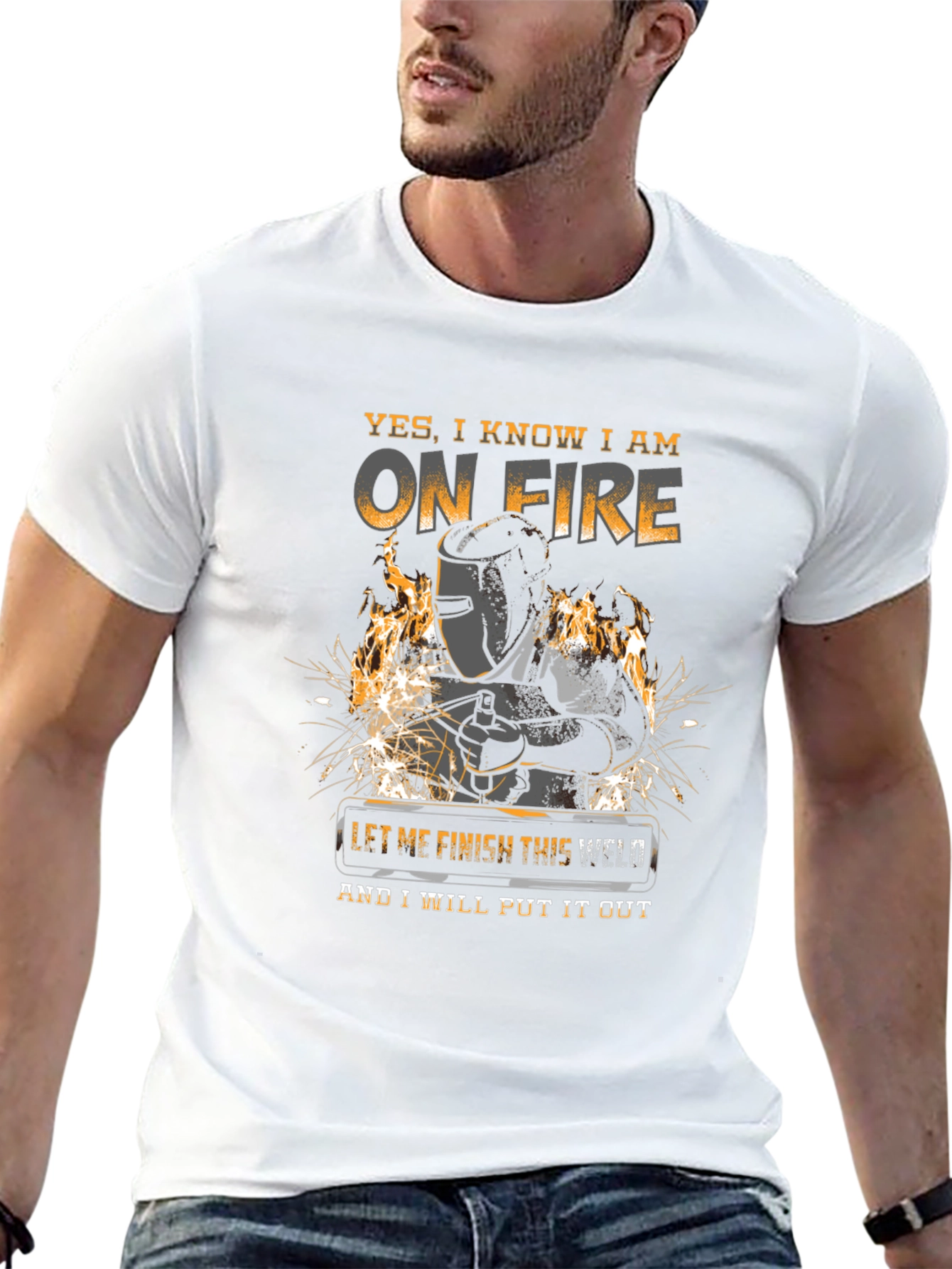 Welder T-Shirt - On Fire Funny Welding Tee