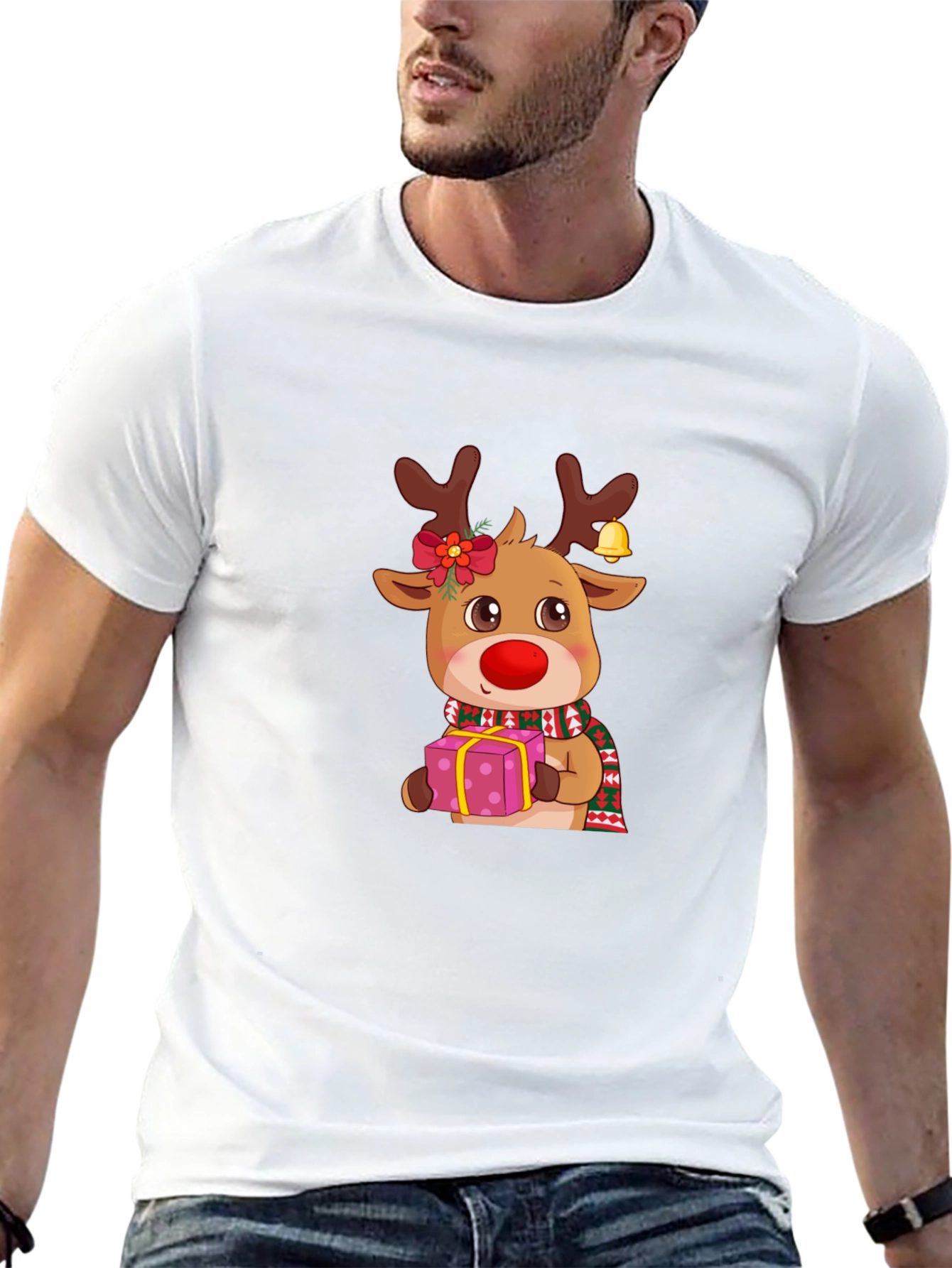 Christmas Reindeer Graphic Tee