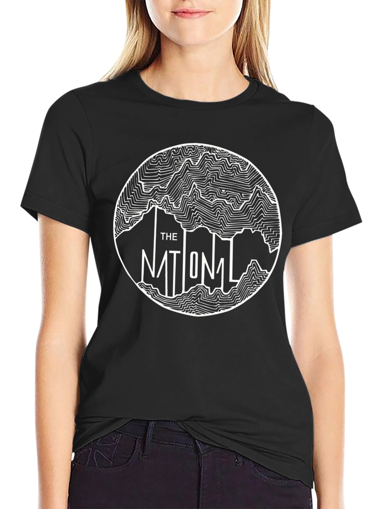 The National Band Topographic T-Shirt - Black