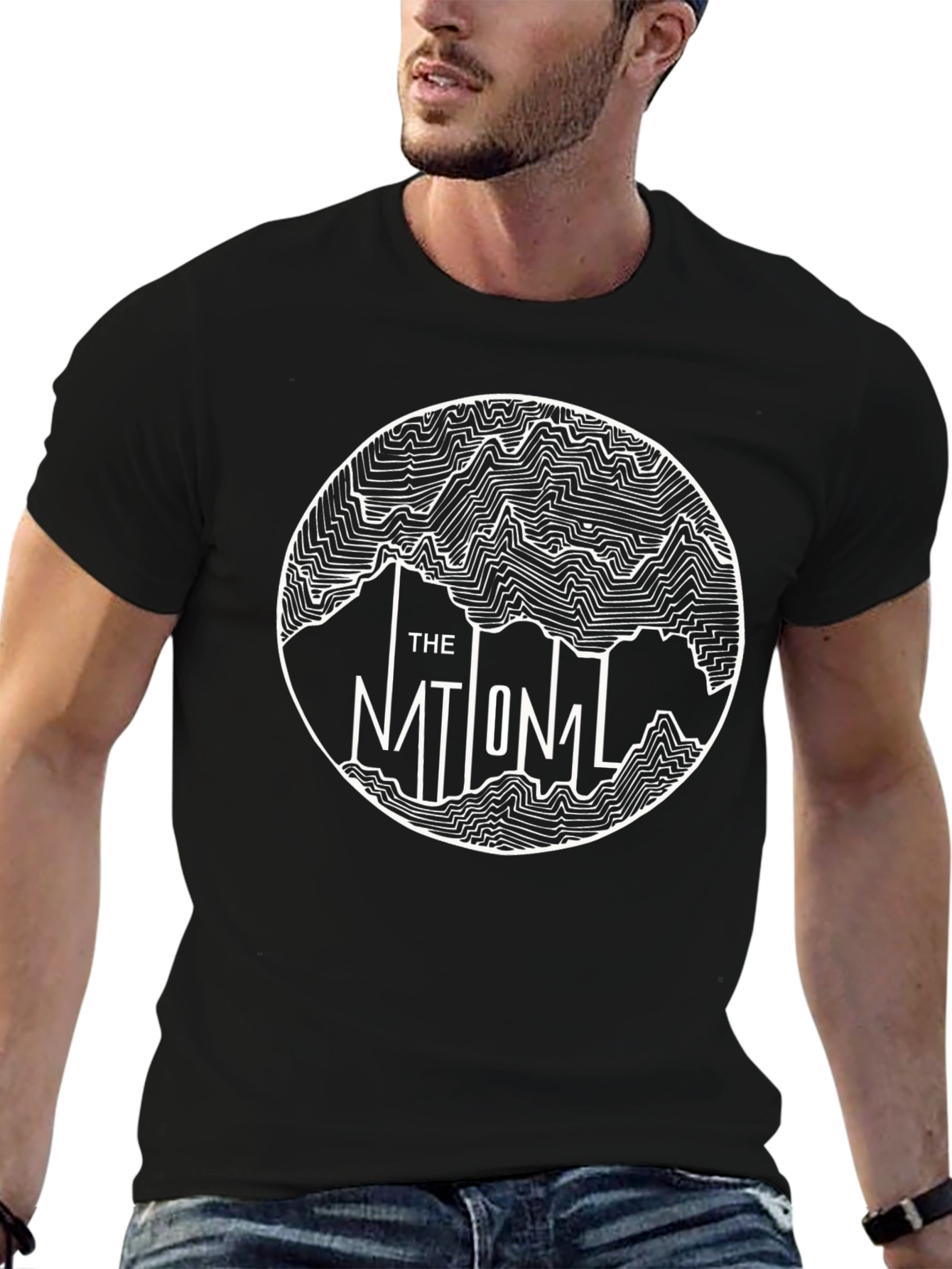 The National Band Topographic T-Shirt - Black