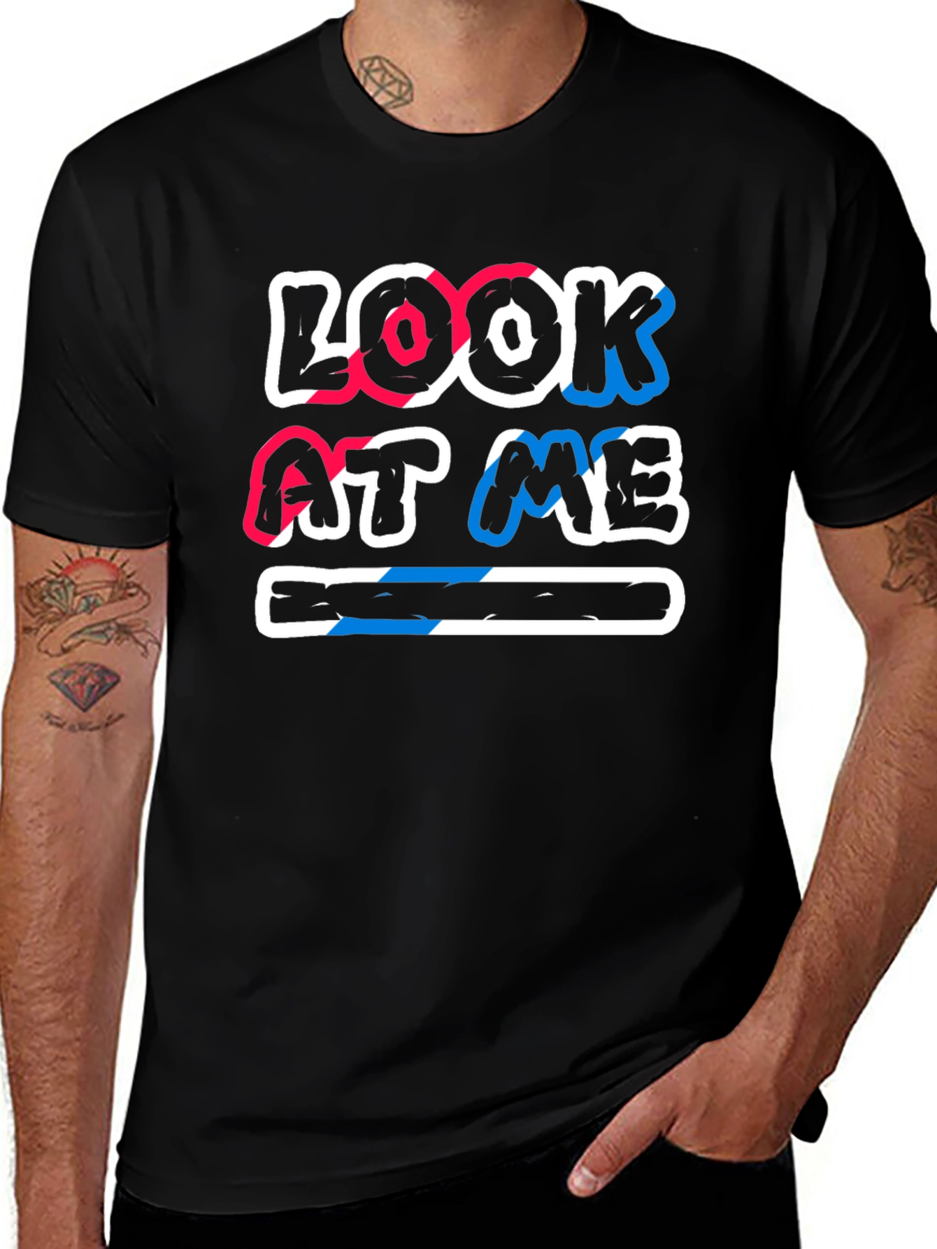 Look At Me Graphic T-Shirt - Casual Cotton Tee