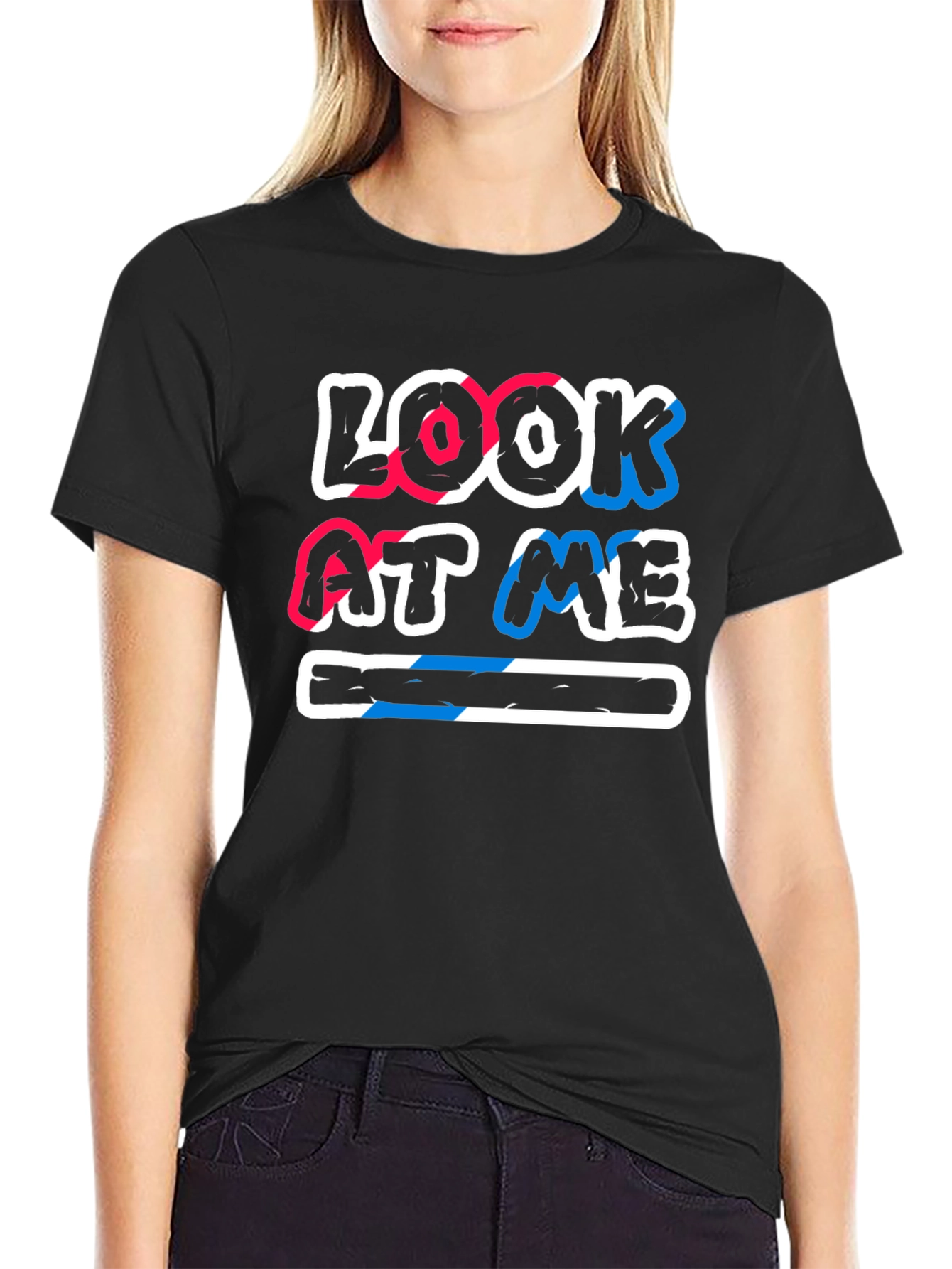 Look At Me Graphic T-Shirt - Casual Cotton Tee