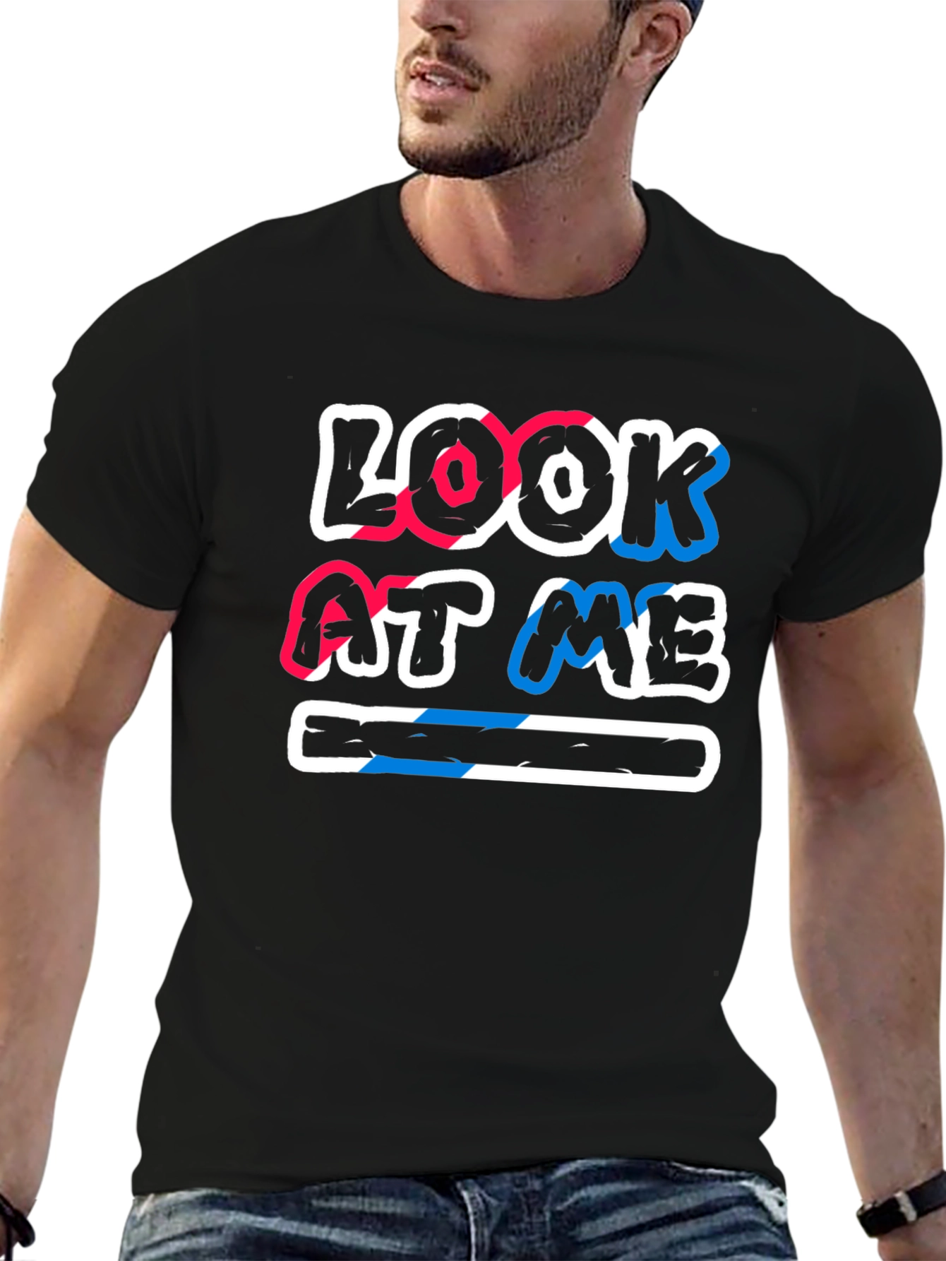 Look At Me Graphic T-Shirt - Casual Cotton Tee