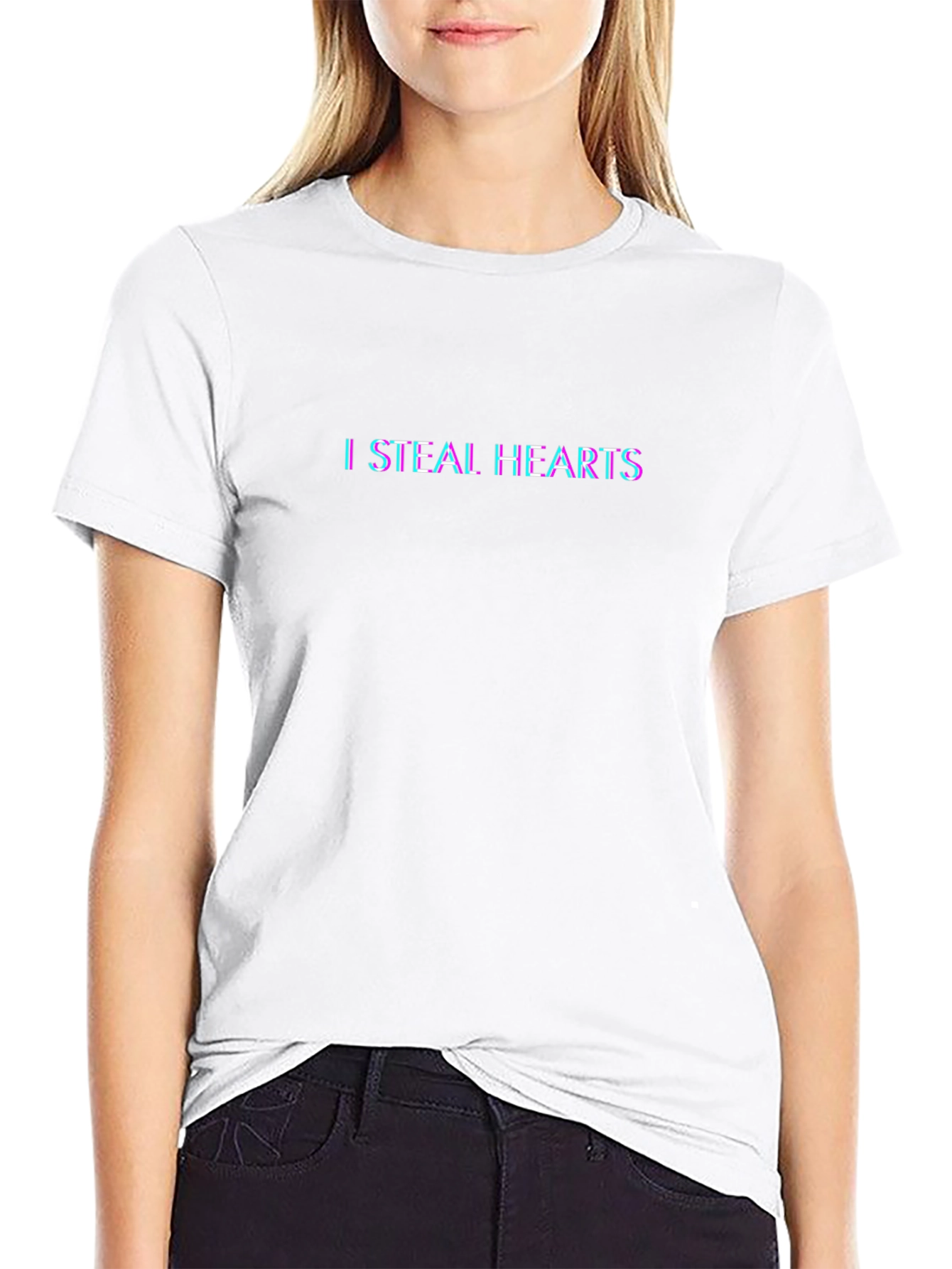 I Steal Hearts Graphic Tee - Black