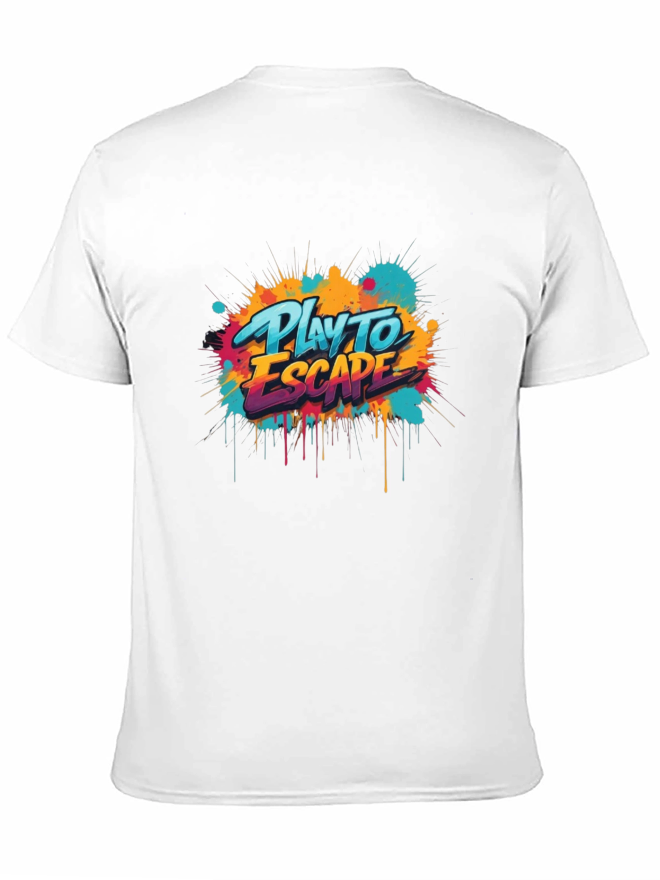 Play to Escape Graphic Tee - Black Crewneck T-Shirt