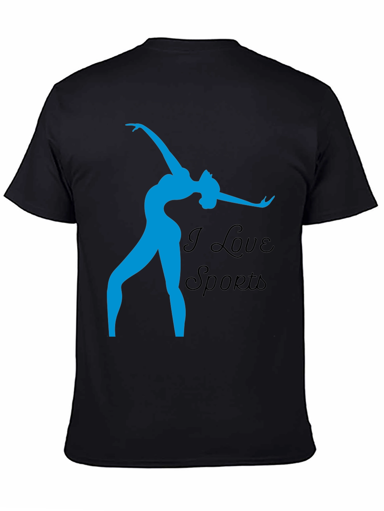 I Love Sports T-Shirt - Black Cotton Blend