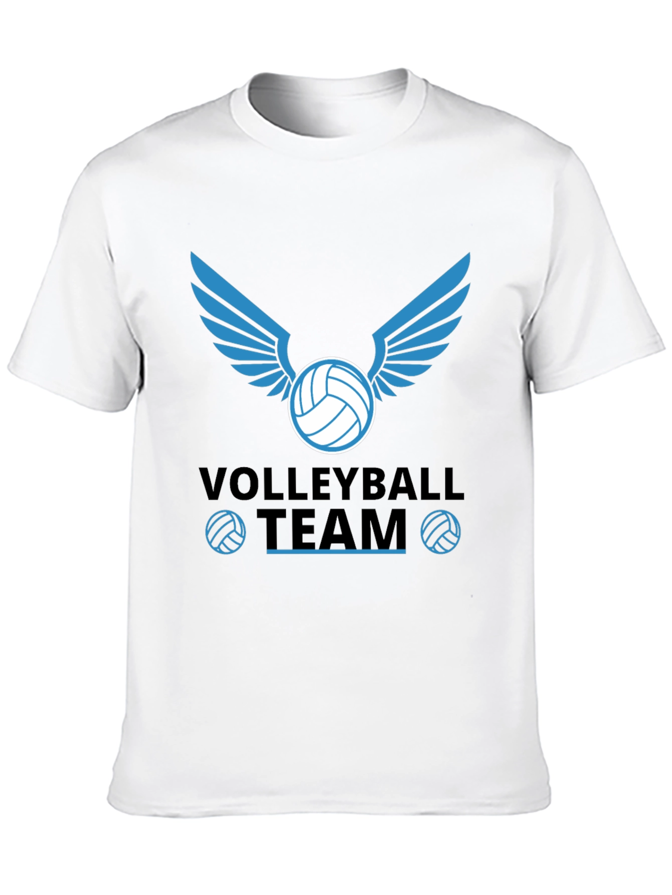 Volleyball Team Graphic Tee - Black
