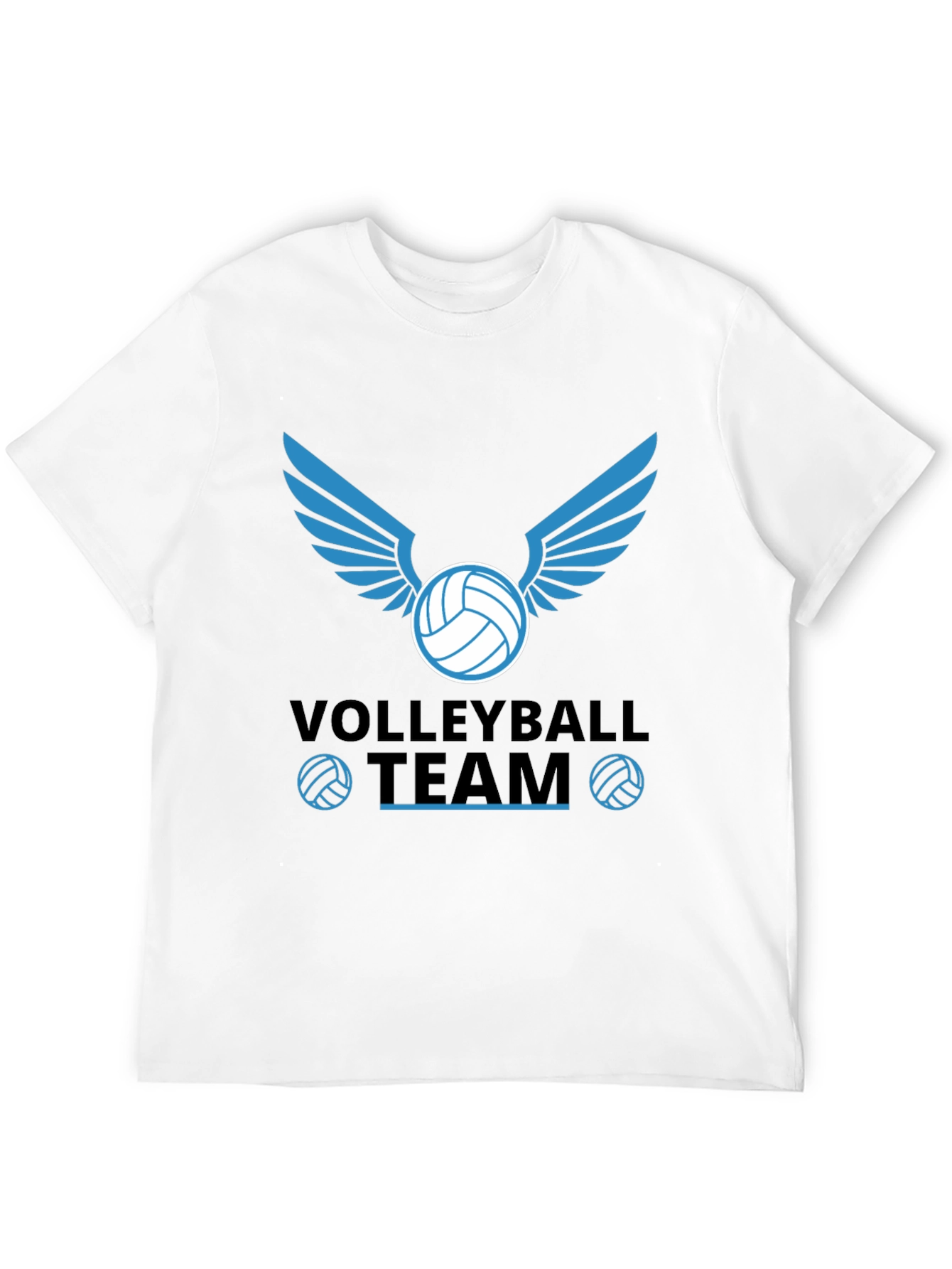 Volleyball Team Graphic Tee - Black