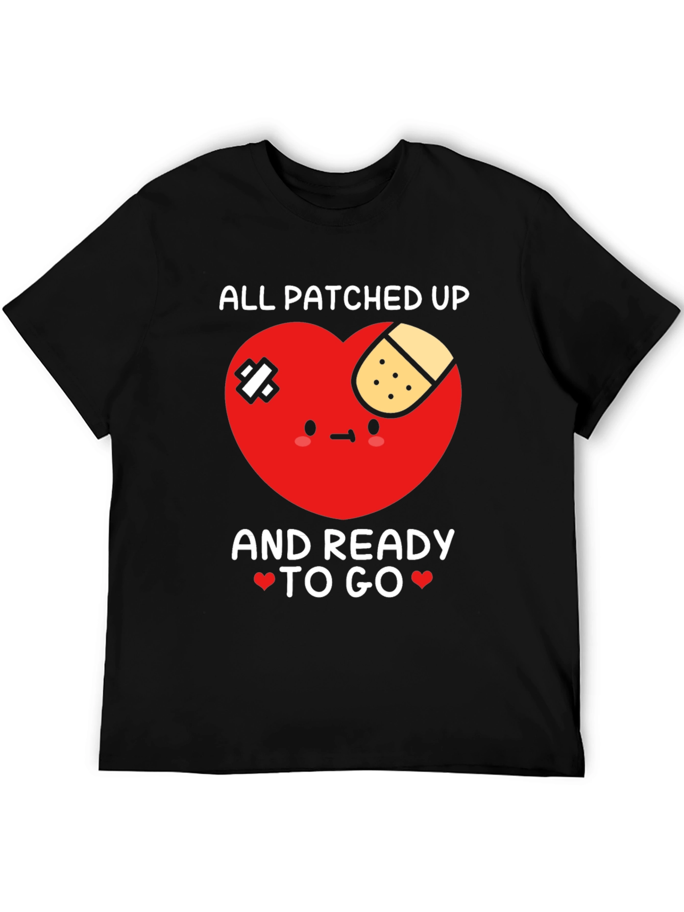 Patched Up Heart Graphic T-Shirt - Ready to Go!