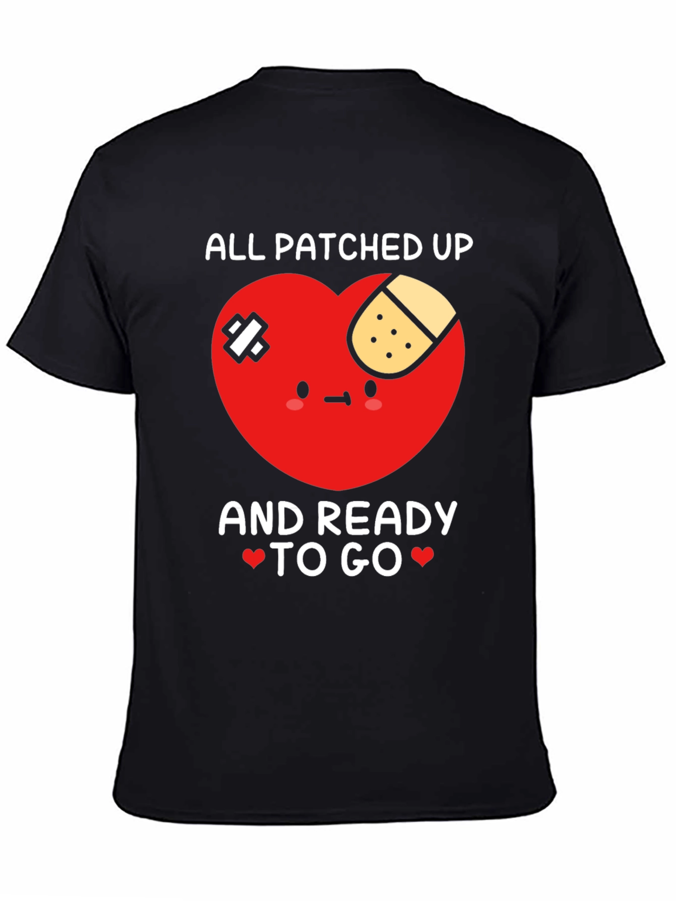 Patched Up Heart Graphic T-Shirt - Ready to Go!