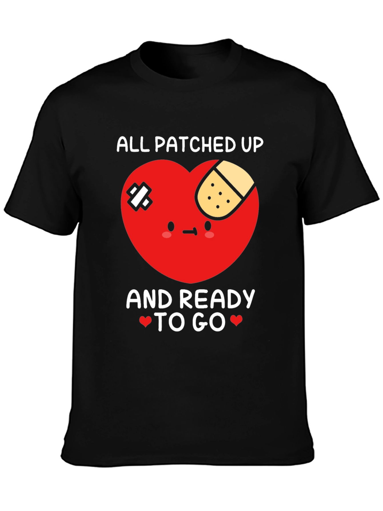 Patched Up Heart Graphic T-Shirt - Ready to Go!