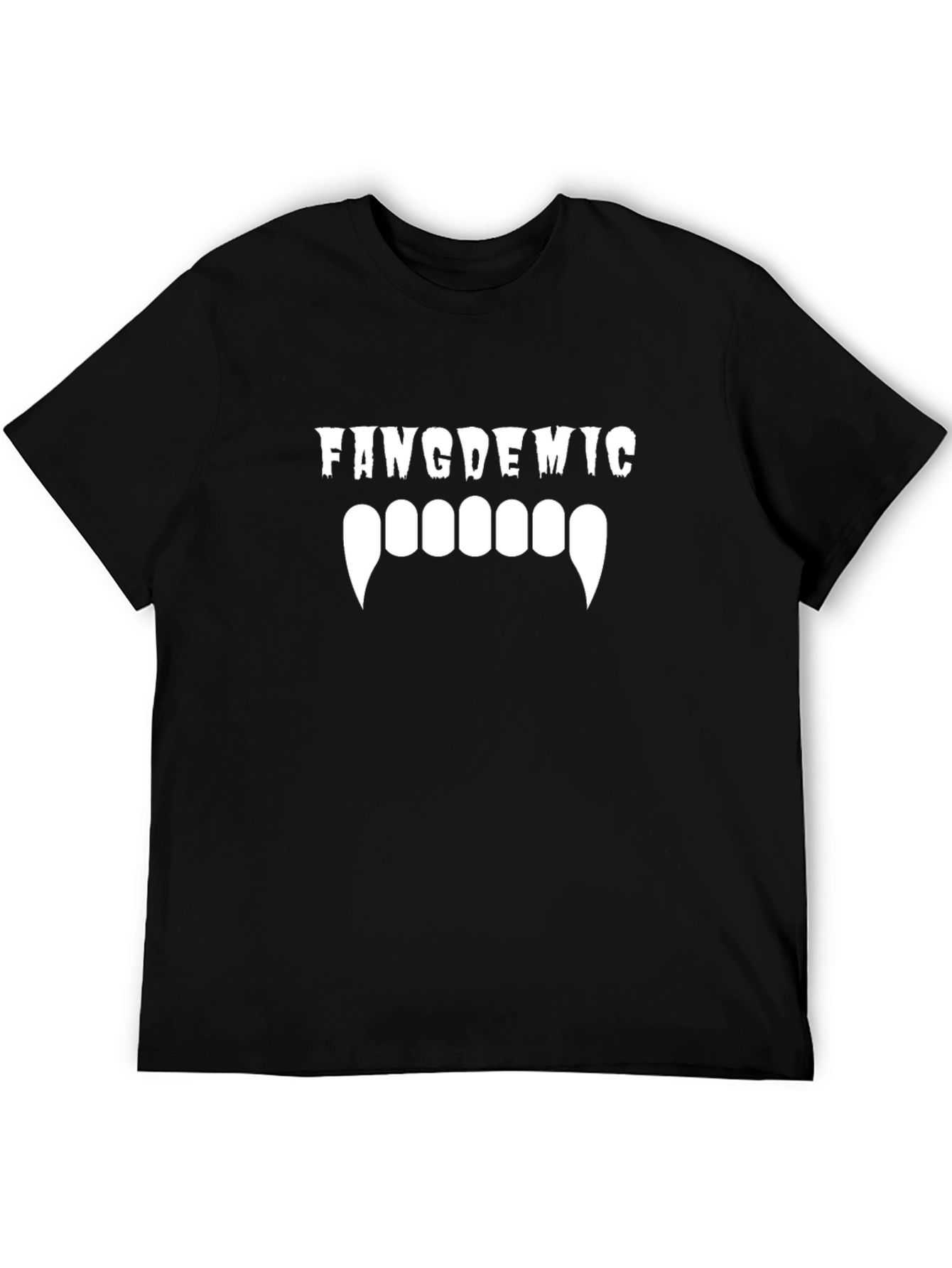Fangdemic Vampire Teeth Graphic T-Shirt - Black