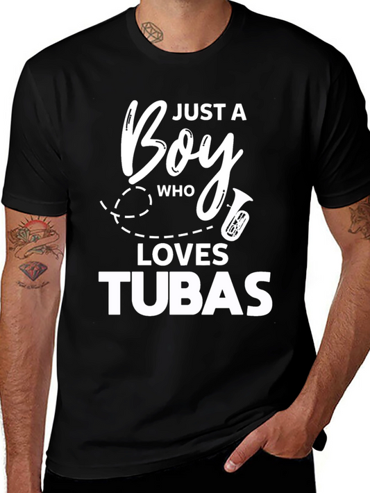 Just A Boy Who Loves Tubas - Graphic Tee