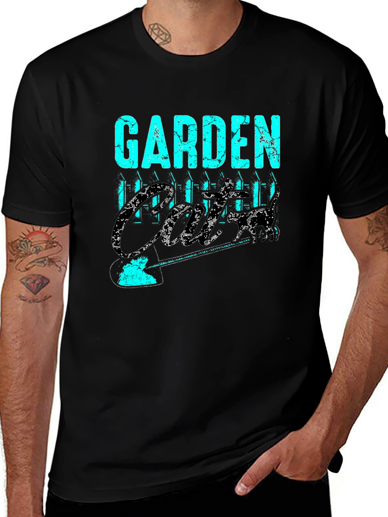 Garden Crew T-Shirt - Black Graphic Tee