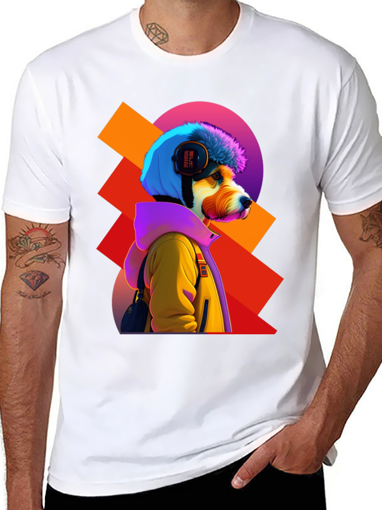 Cool Dog Tee: Retro Graphic Print