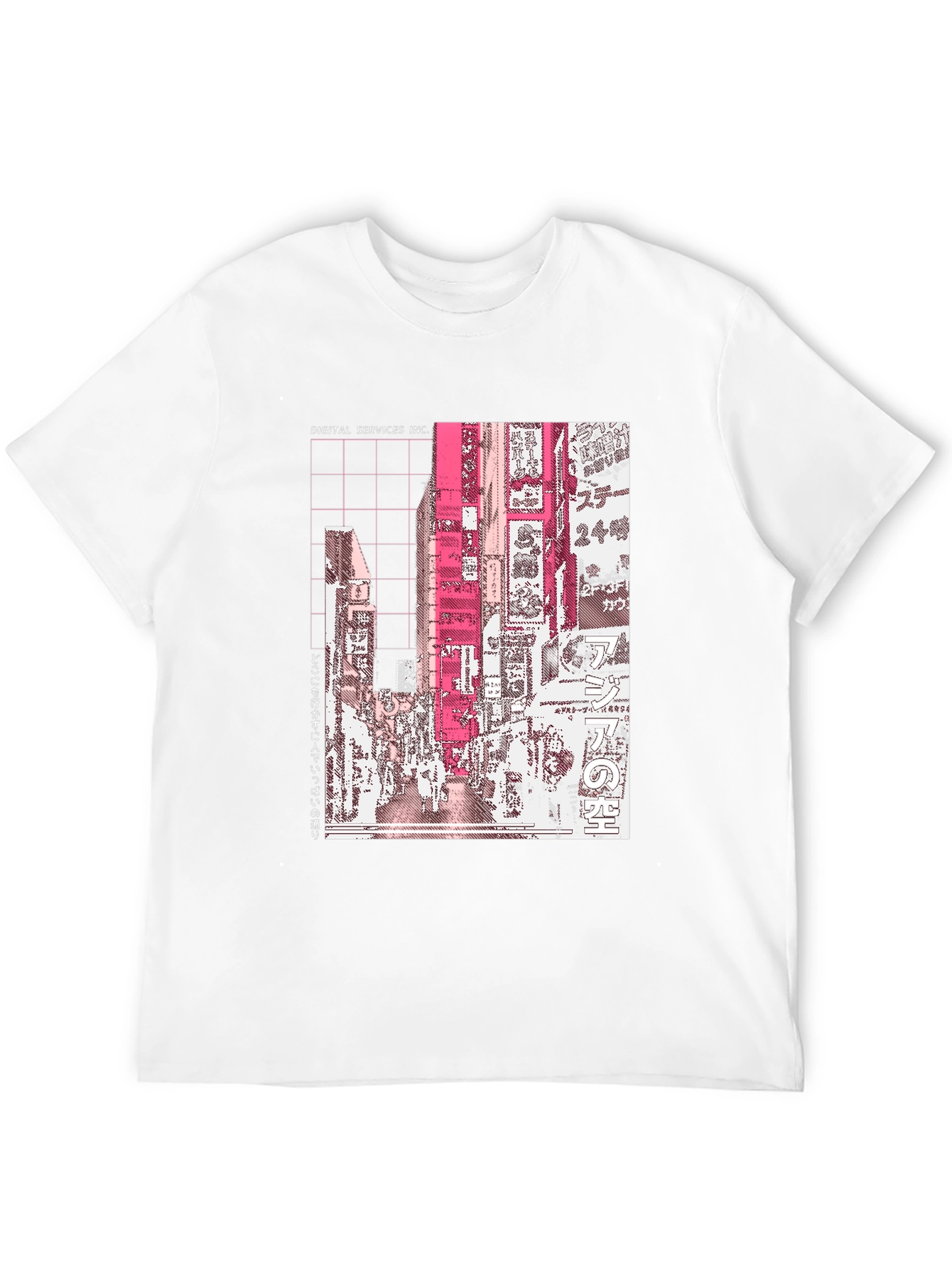 Digital Services Inc. Anime Cityscape Black Tee