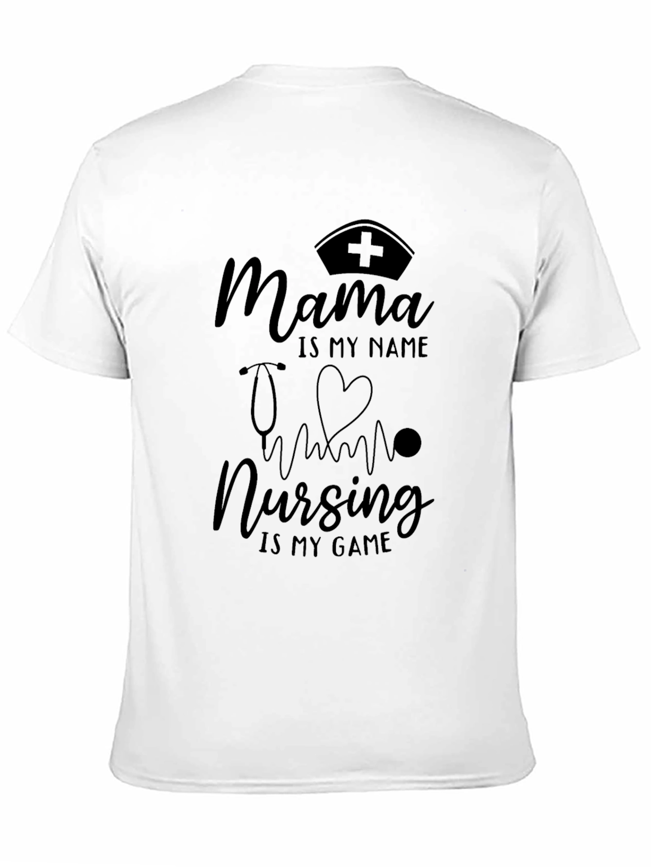 Mama Nursing is My Game Black T-Shirt