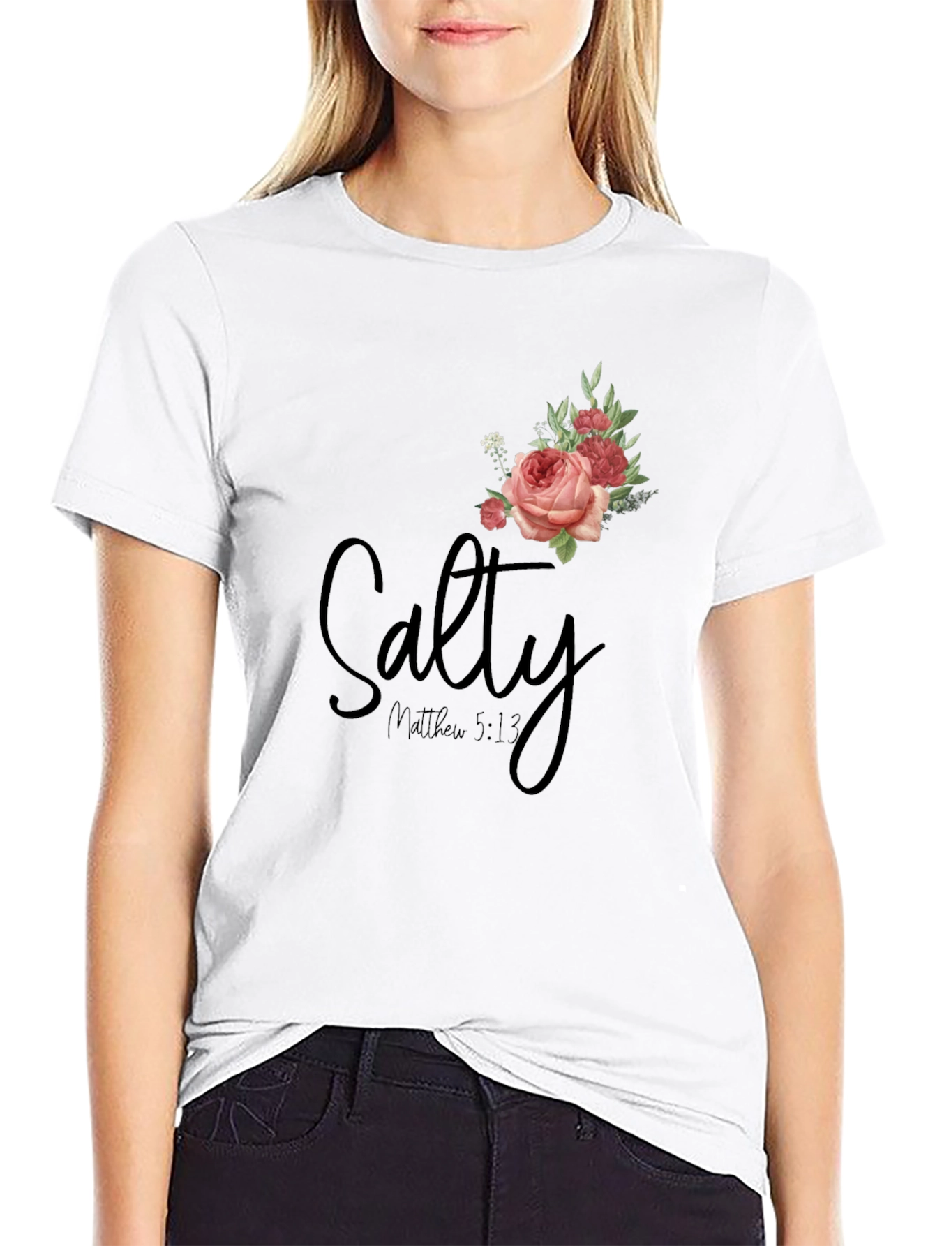 Salty Matthew 5:13 Rose Graphic T-Shirt