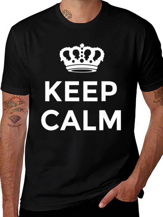 Keep Calm Crown Black Graphic Tee