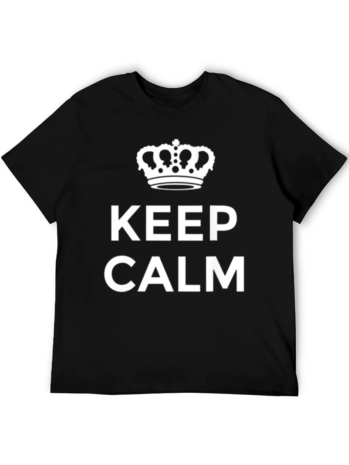 Keep Calm Crown Black Graphic Tee
