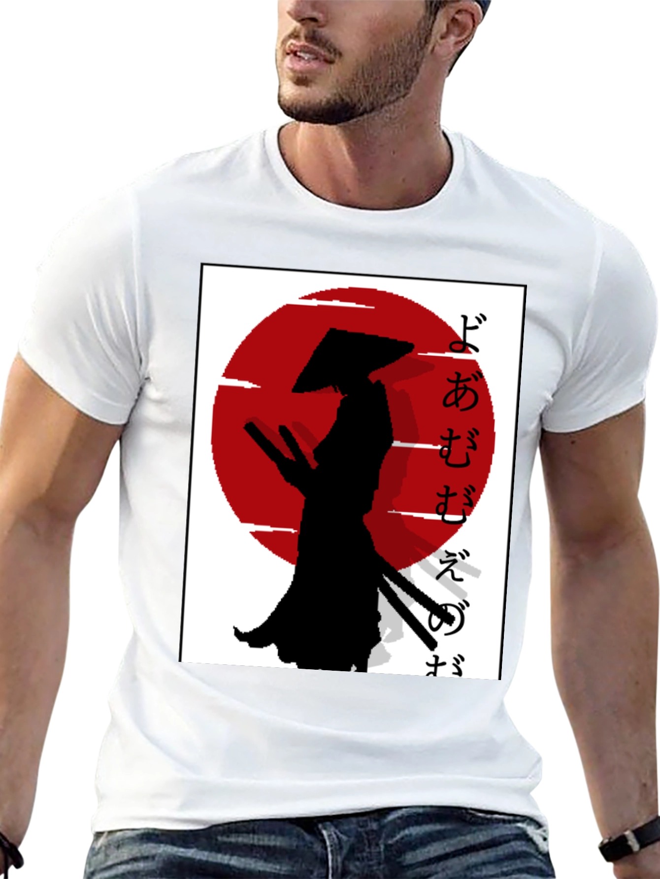 Samurai Silhouette T-Shirt - Japanese Style Graphic Tee