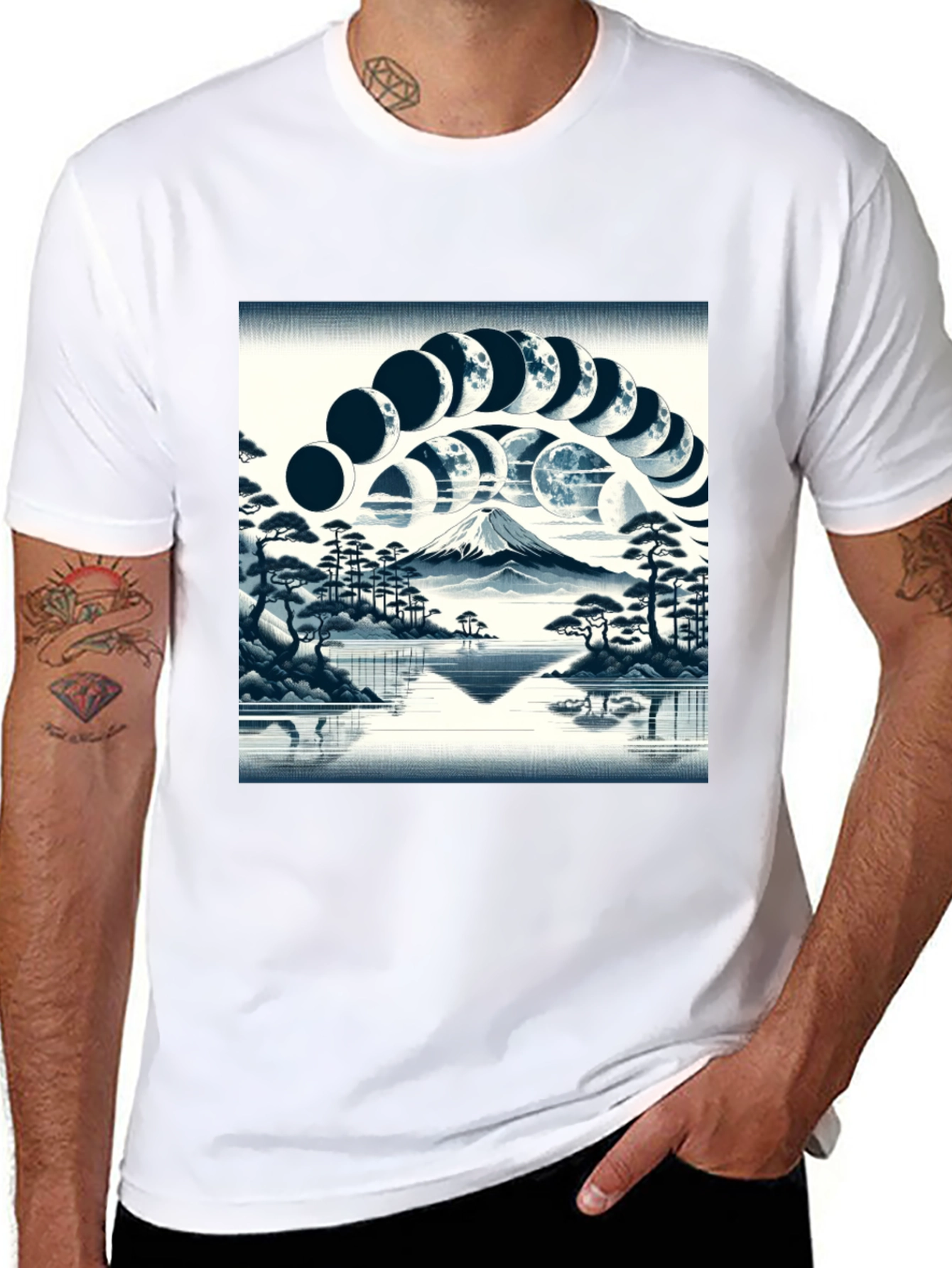 Moon Phase Mountain T-Shirt
