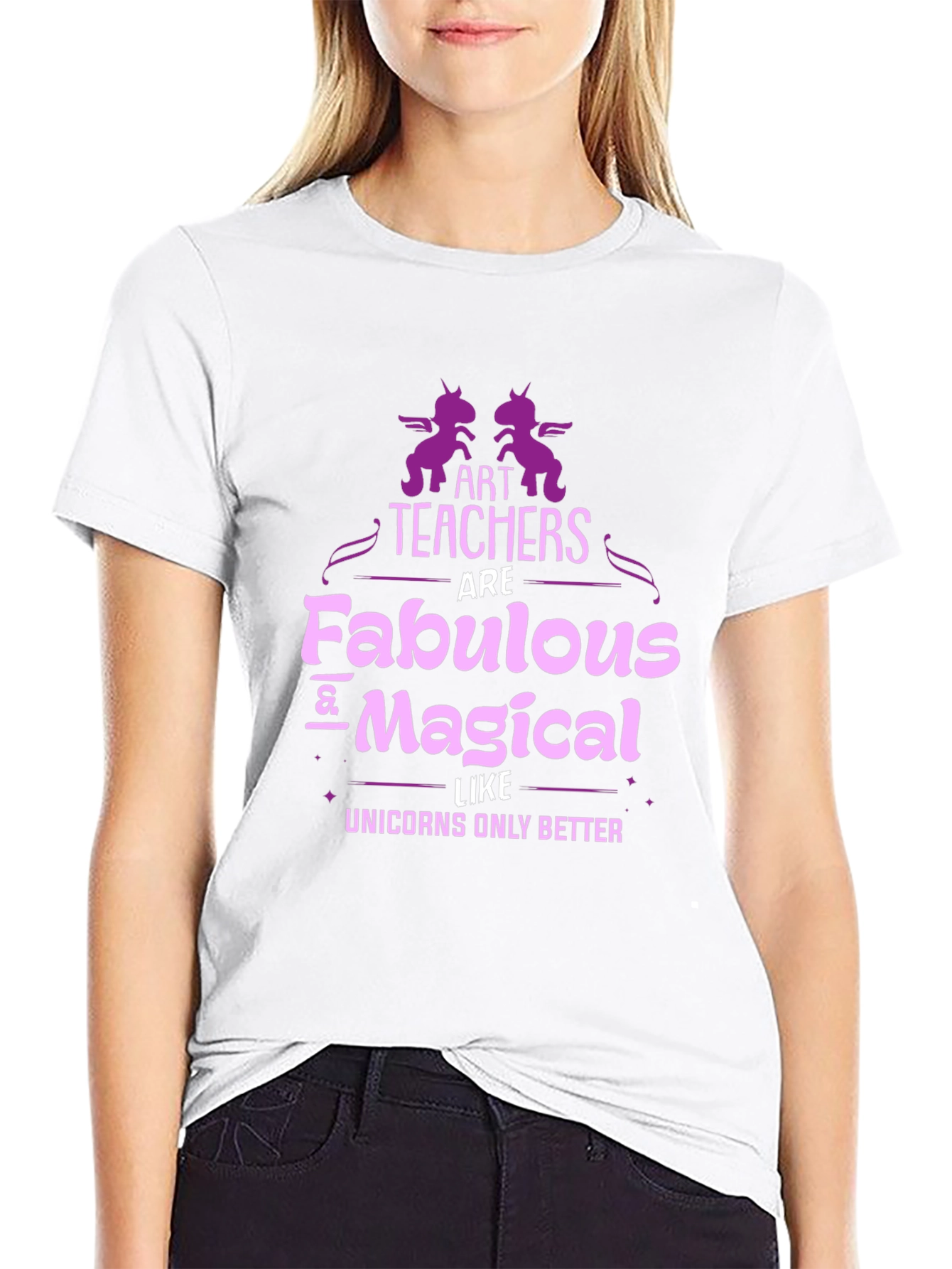 Art Teacher Fabulous Magical Unicorns T-Shirt