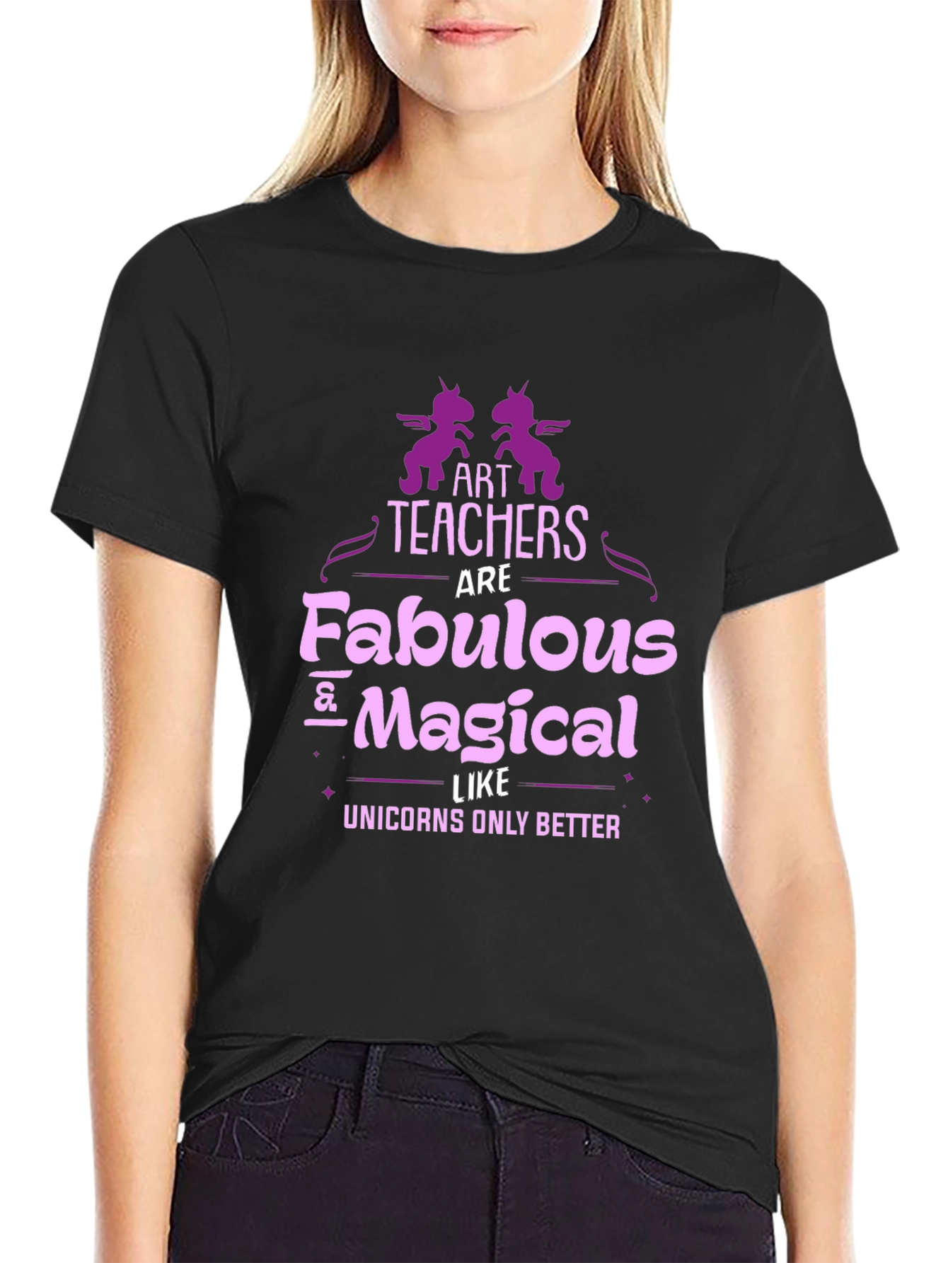 Art Teacher Fabulous Magical Unicorns T-Shirt
