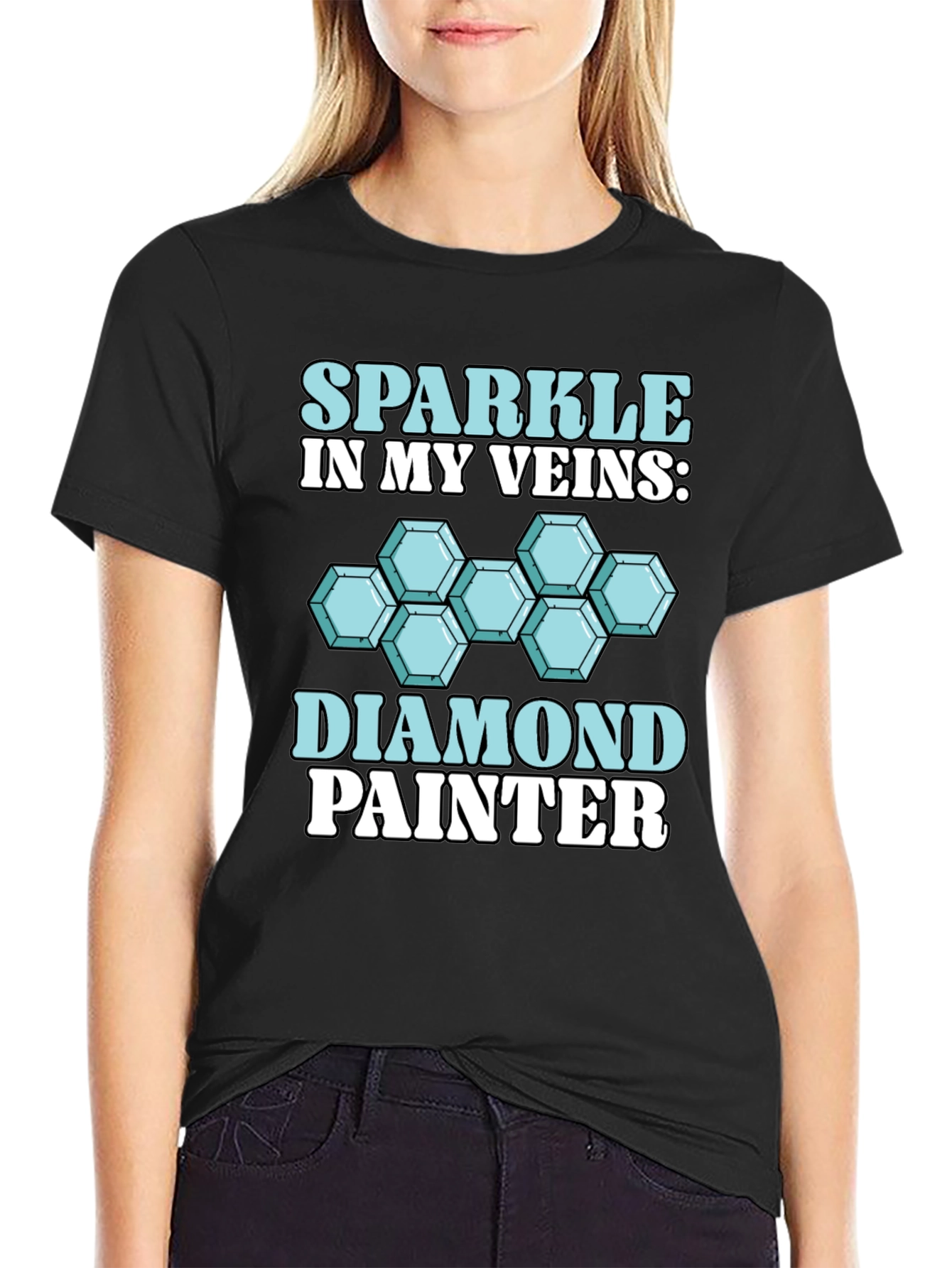 Diamond Painter T-Shirt: Sparkle in My Veins