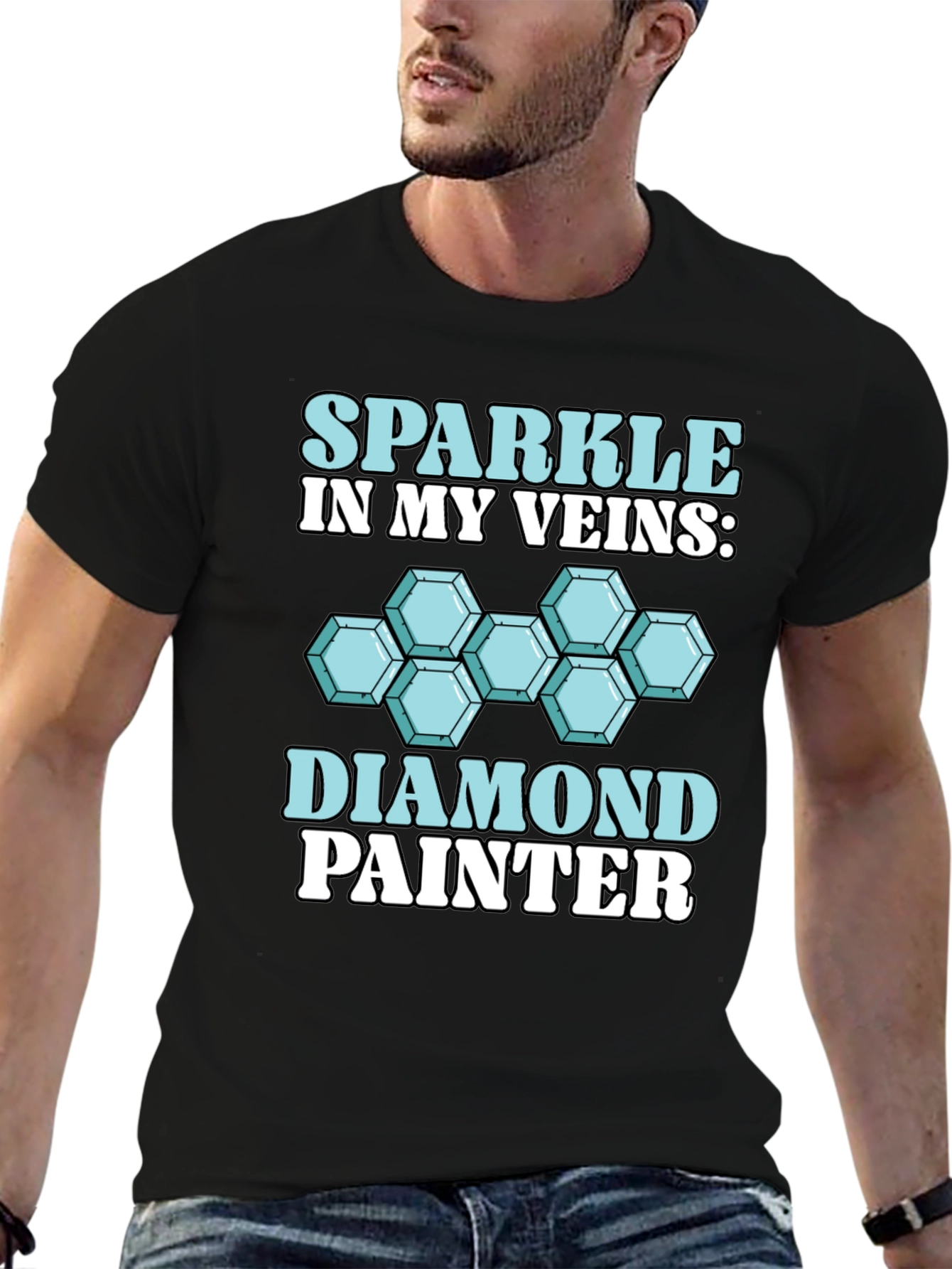 Diamond Painter T-Shirt: Sparkle in My Veins