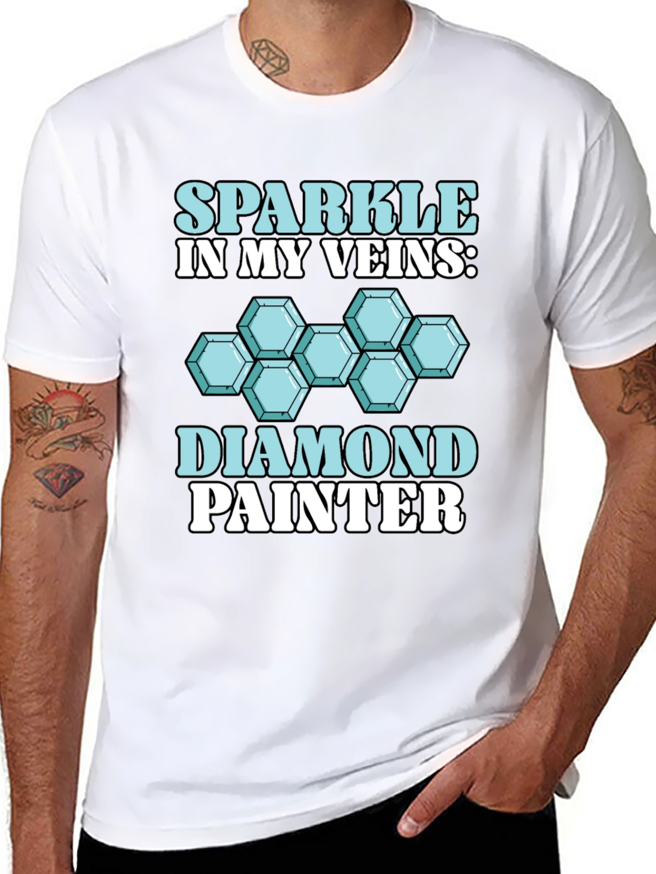Diamond Painter T-Shirt: Sparkle in My Veins