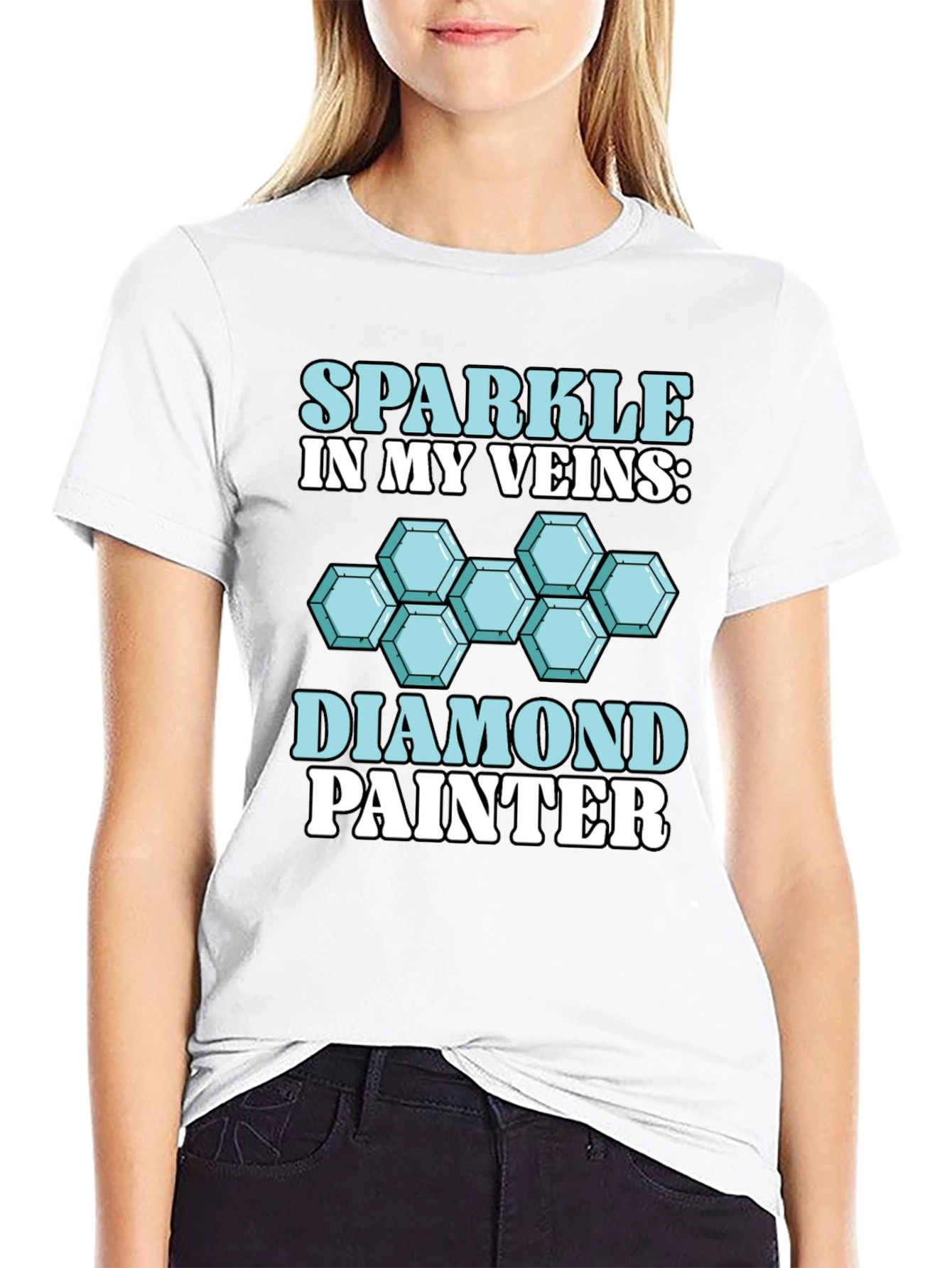 Diamond Painter T-Shirt: Sparkle in My Veins
