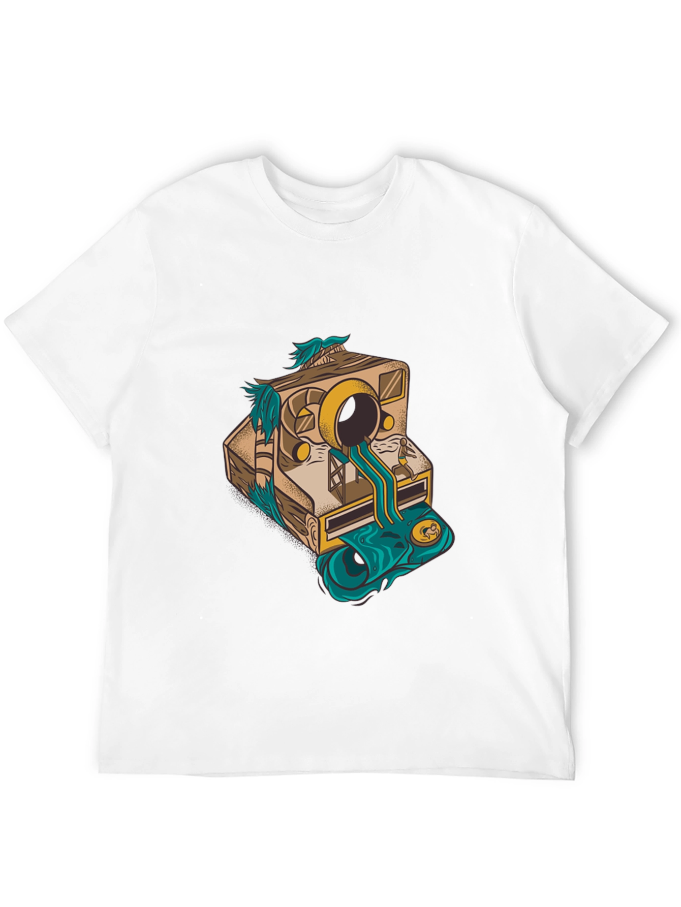 Camera Surrealism Mens Black Graphic Tee