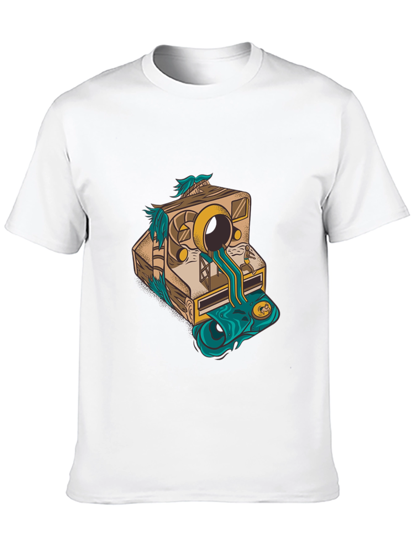 Camera Surrealism Mens Black Graphic Tee