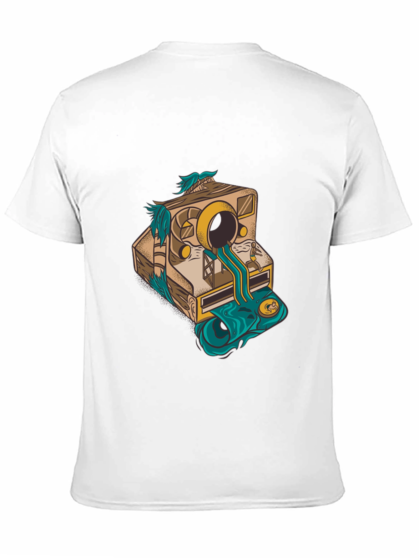 Camera Surrealism Mens Black Graphic Tee