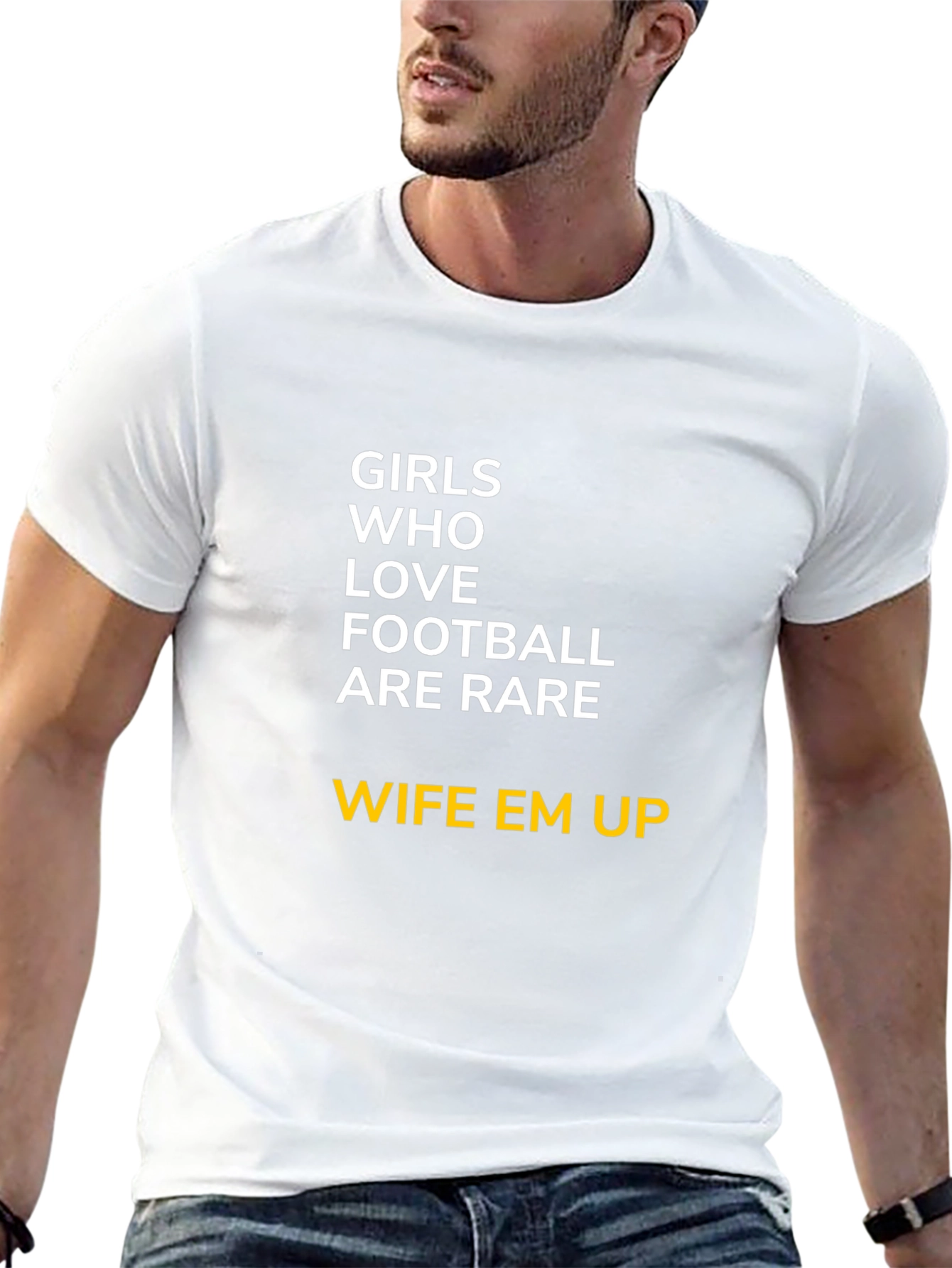 Girls Who Love Football T-Shirt - Wife Em Up