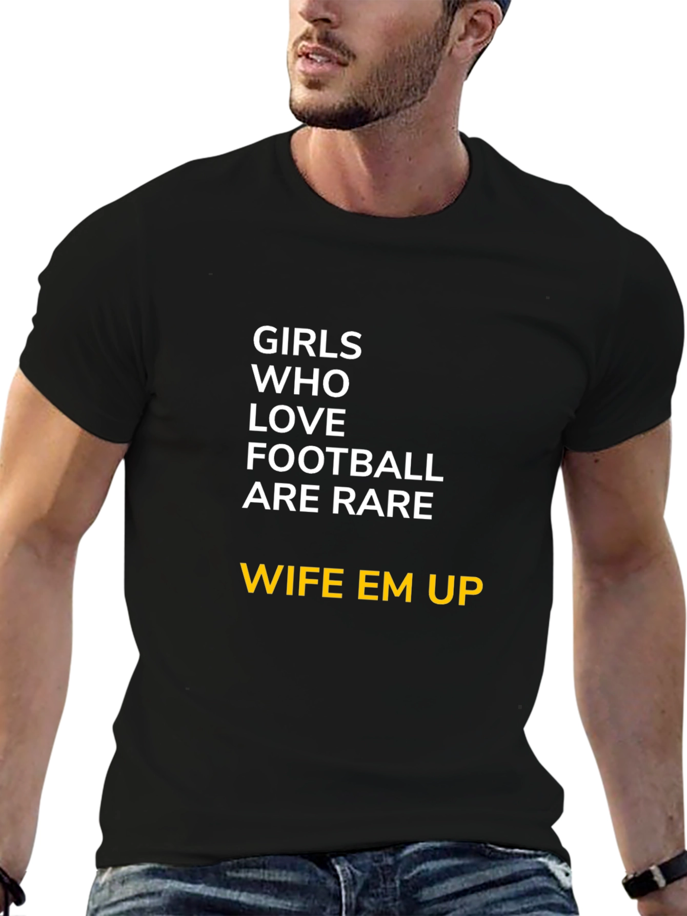 Girls Who Love Football T-Shirt - Wife Em Up