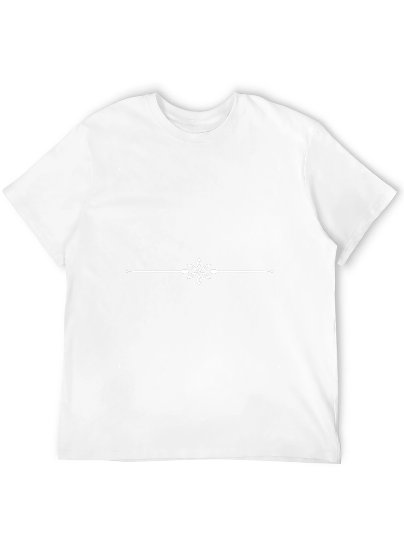 Minimalist Flower Divider Black T-Shirt