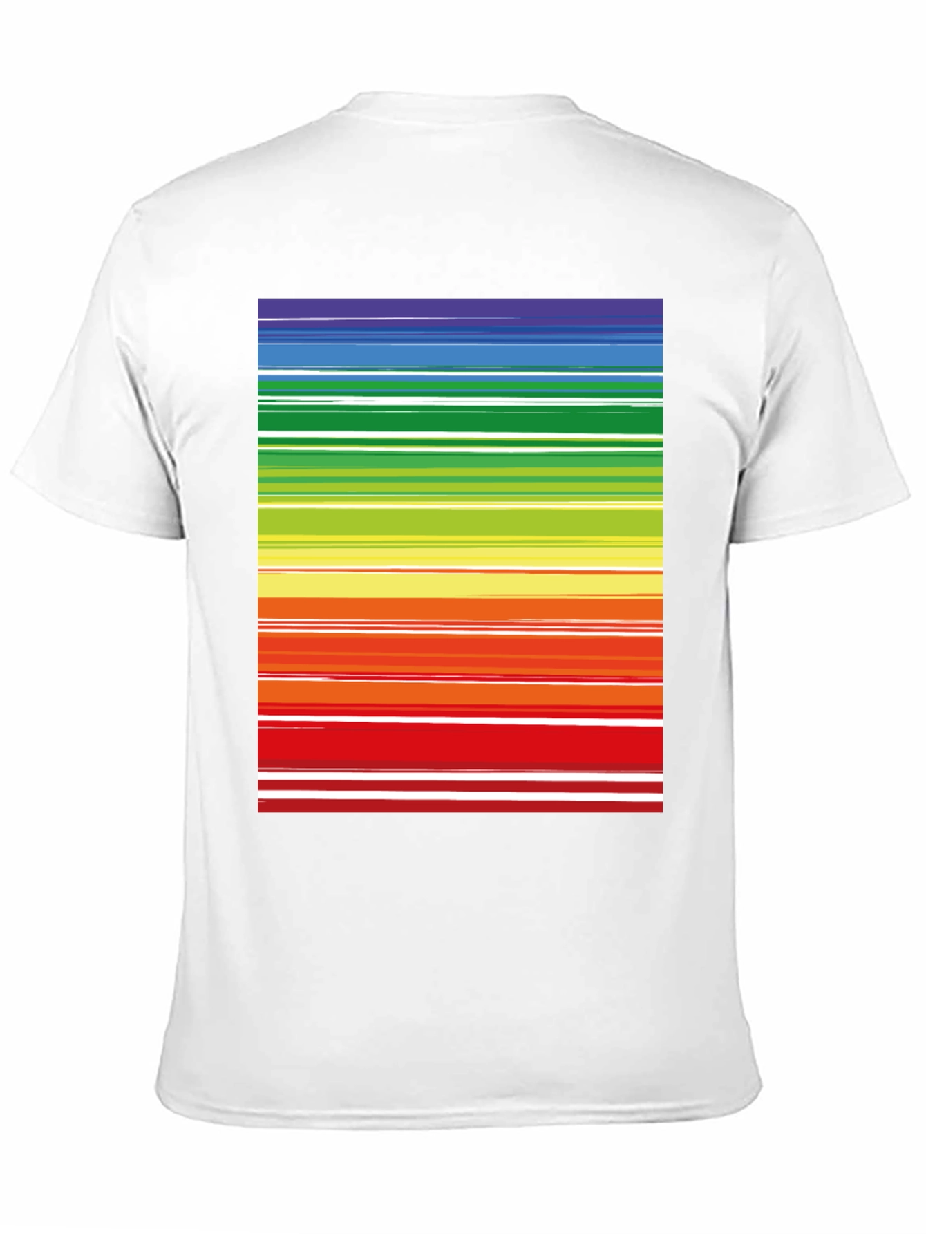 Rainbow Stripes Black Tee - Bold & Bright Style