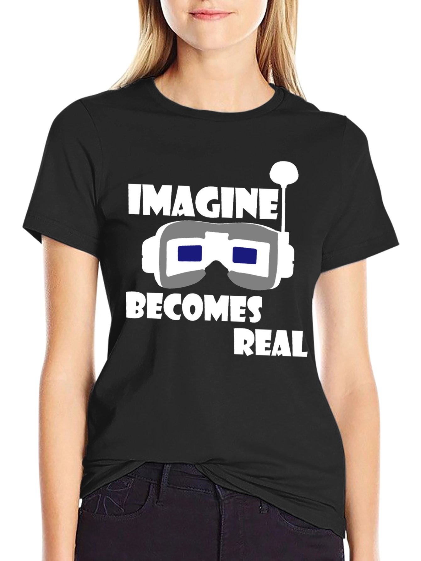 Imagine Becomes Real Black T-Shirt