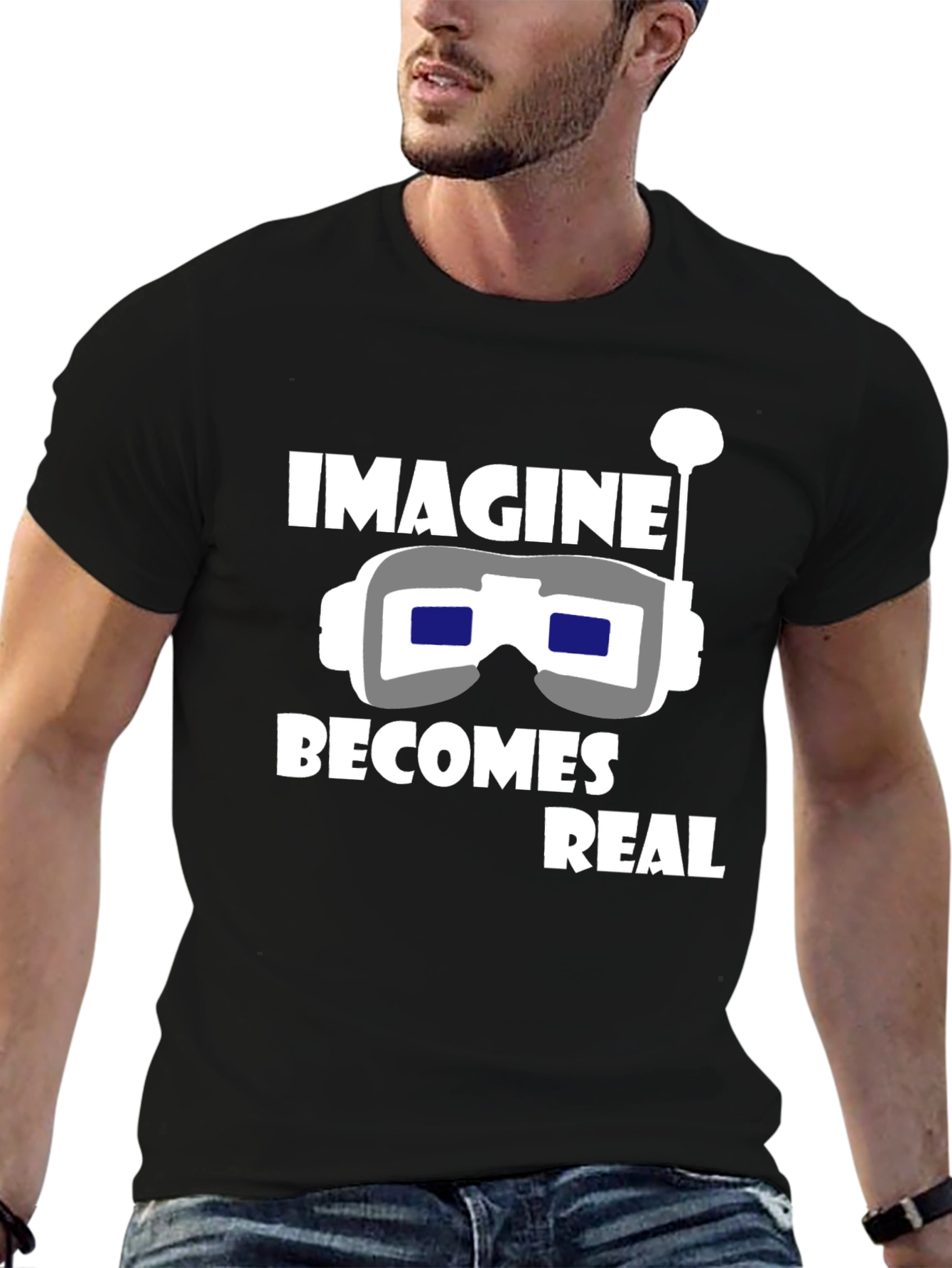Imagine Becomes Real Black T-Shirt