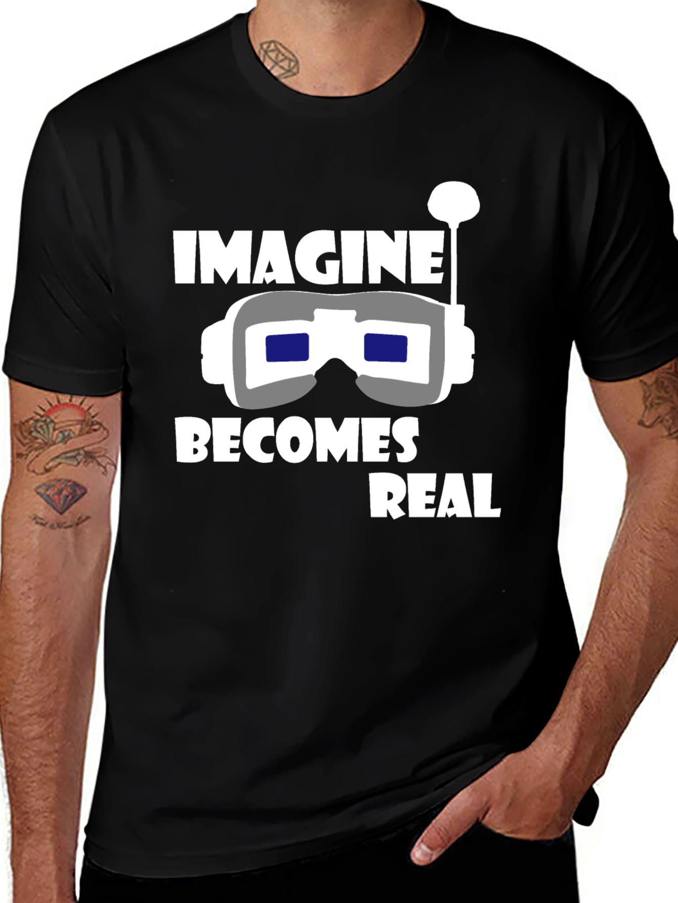 Imagine Becomes Real Black T-Shirt