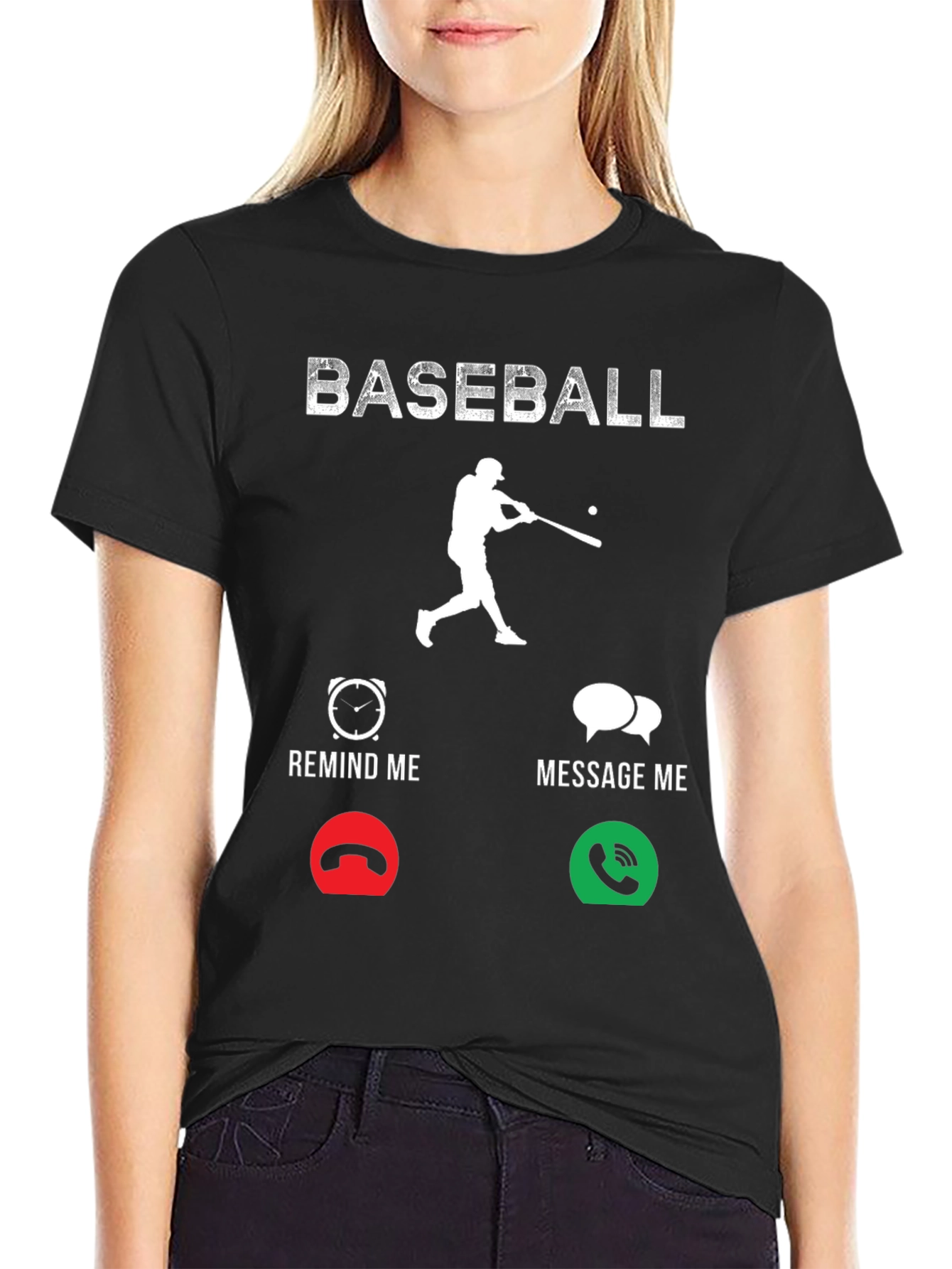 Baseball Remind/Message Graphic T-Shirt