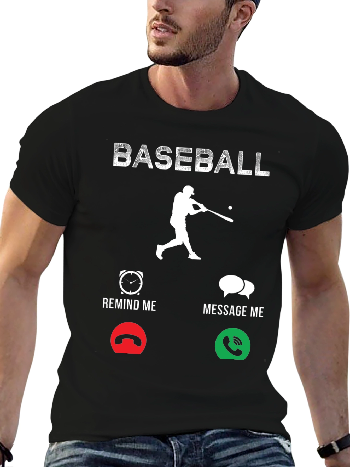 Baseball Remind/Message Graphic T-Shirt