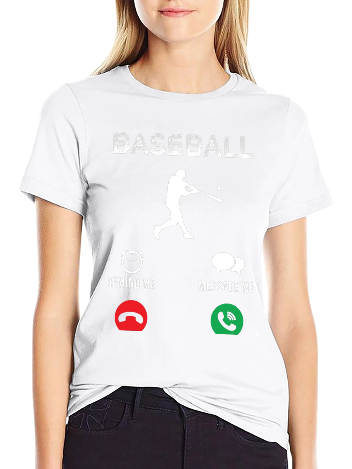 Baseball Remind/Message Graphic T-Shirt