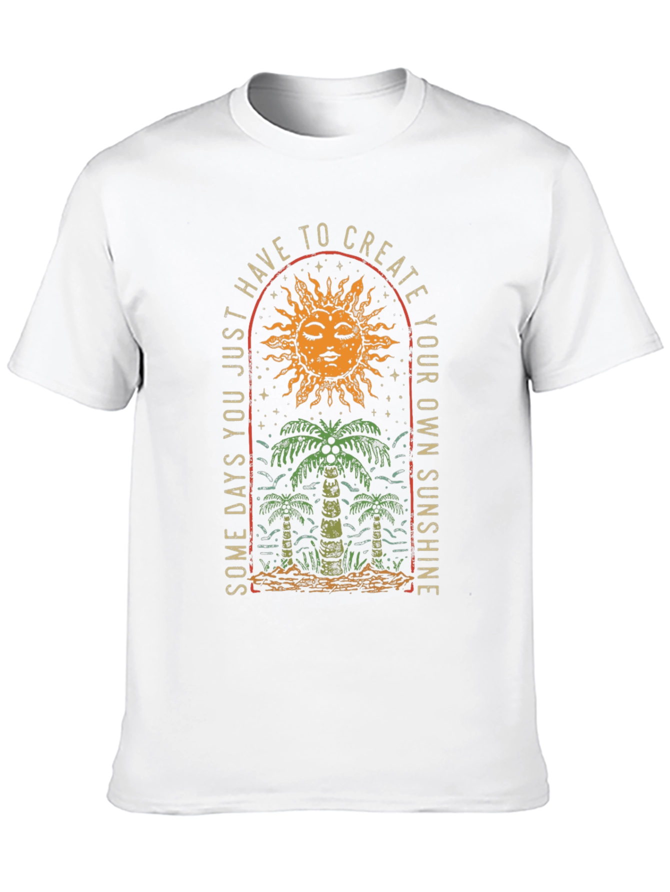 Sun & Palm Graphic Tee: Create Your Sunshine
