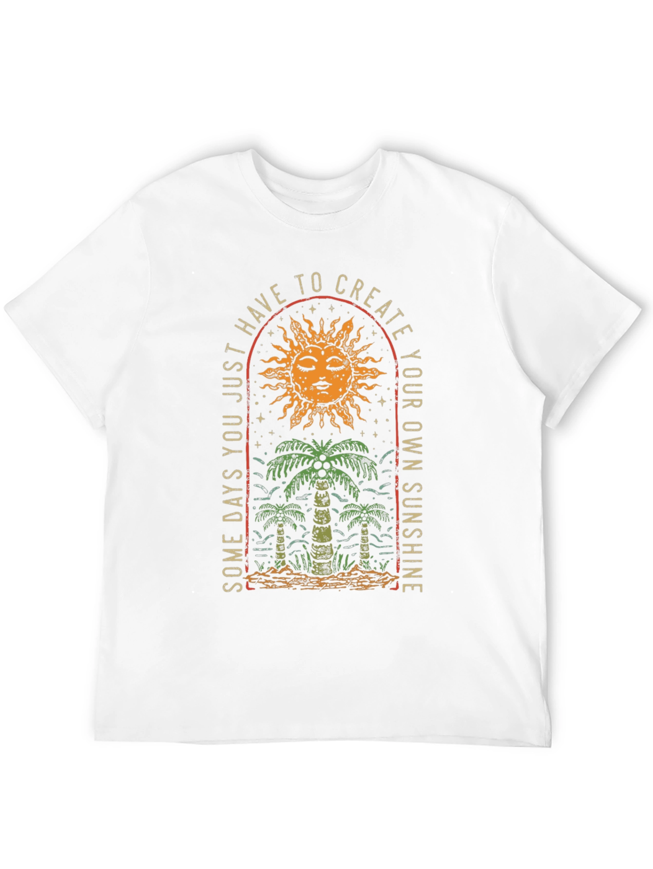 Sun & Palm Graphic Tee: Create Your Sunshine