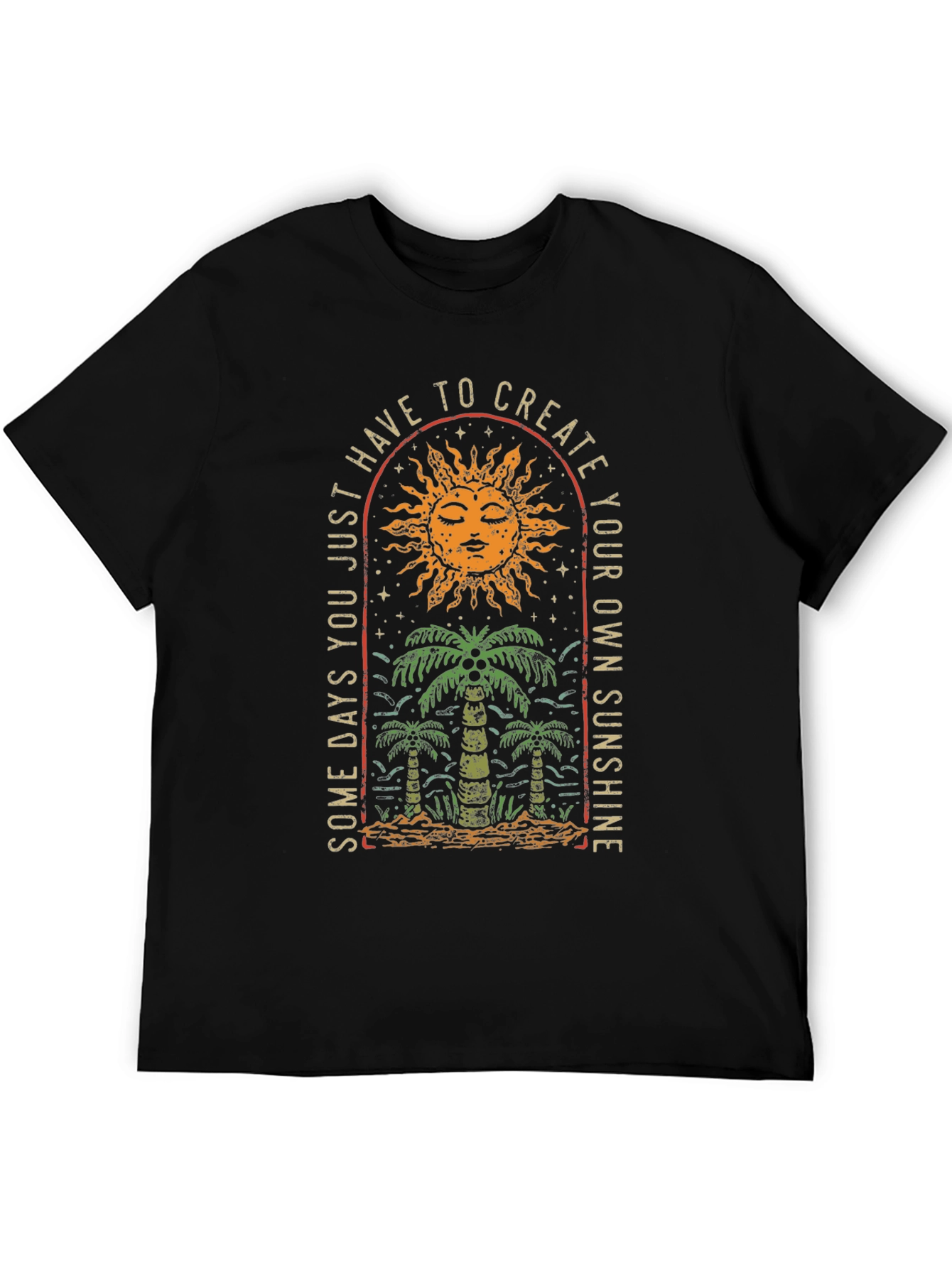 Sun & Palm Graphic Tee: Create Your Sunshine