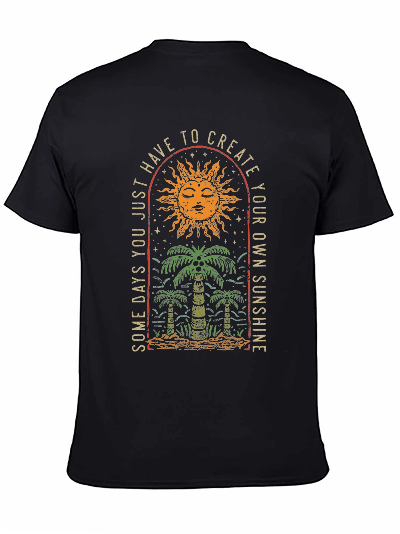 Sun & Palm Graphic Tee: Create Your Sunshine
